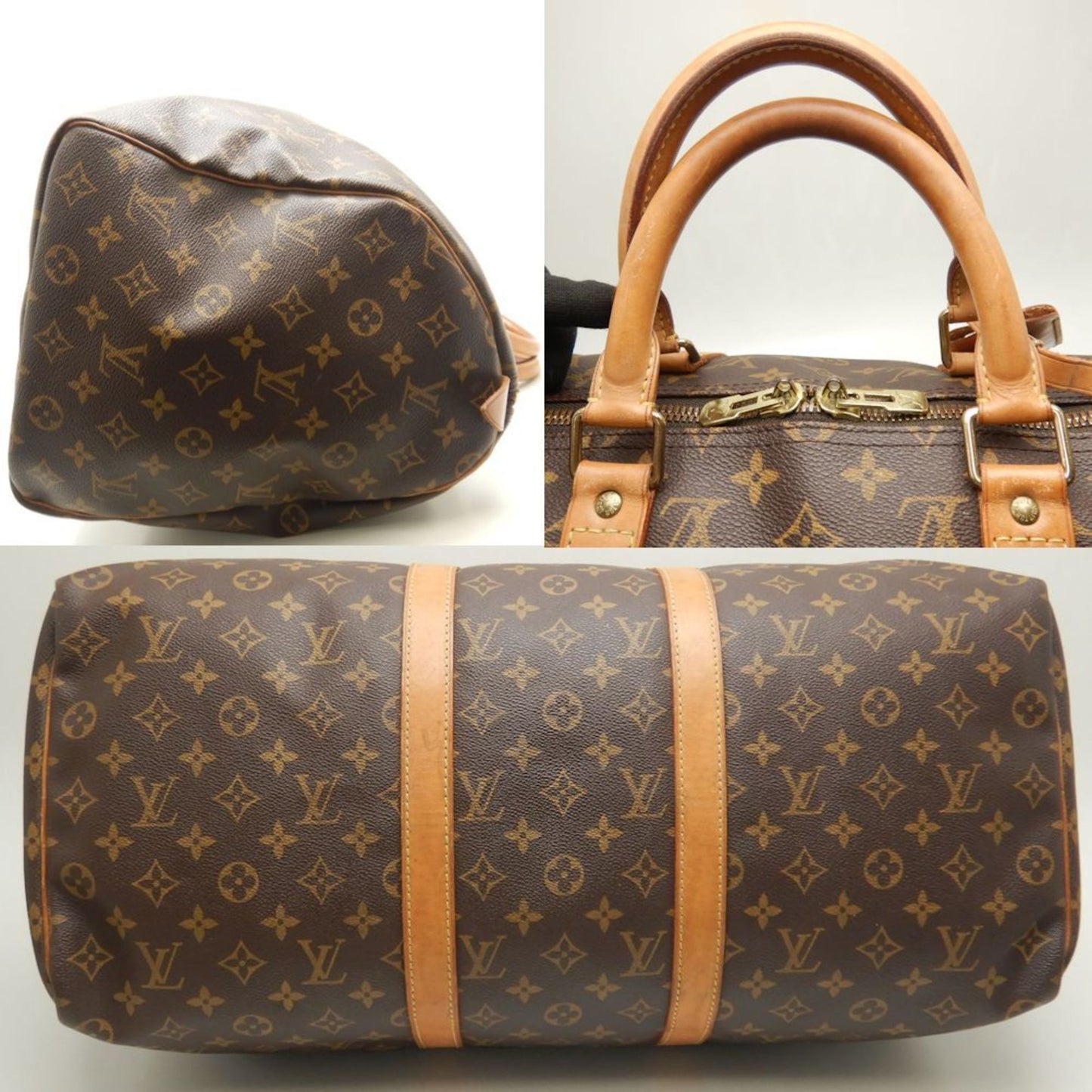 Louis Vuitton Keepall 50, Brown, Canvas, travel