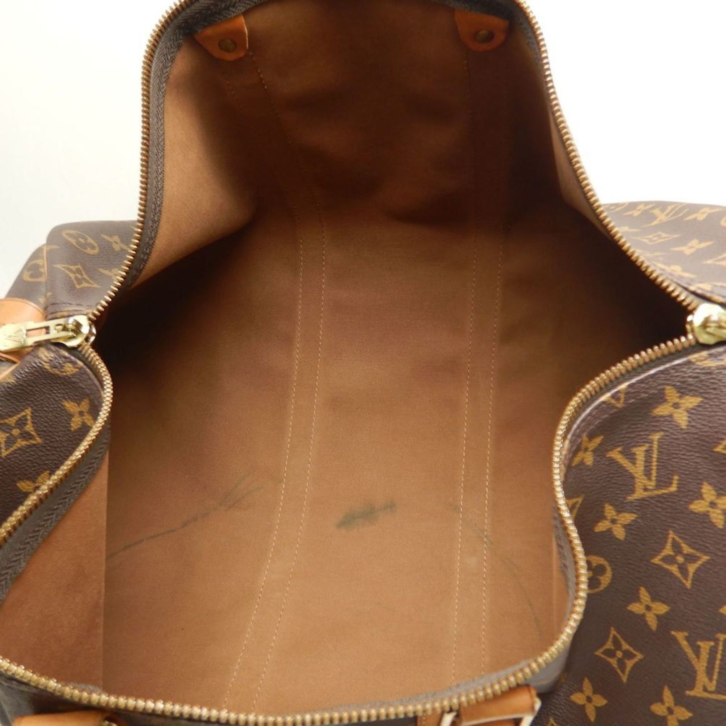 Louis Vuitton Keepall 50, Brown, Canvas, travel