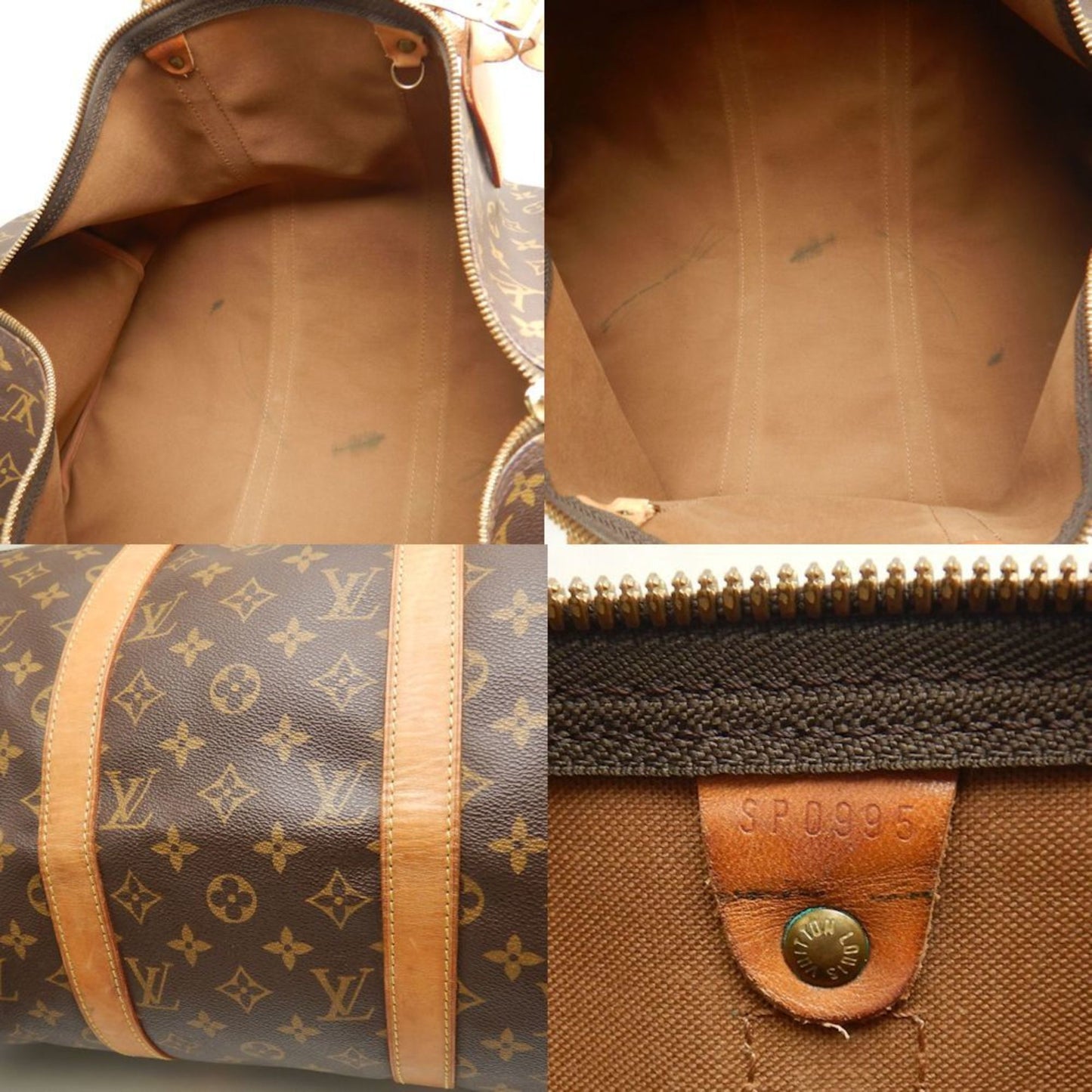 Louis Vuitton Keepall 50, Brown, Canvas, travel