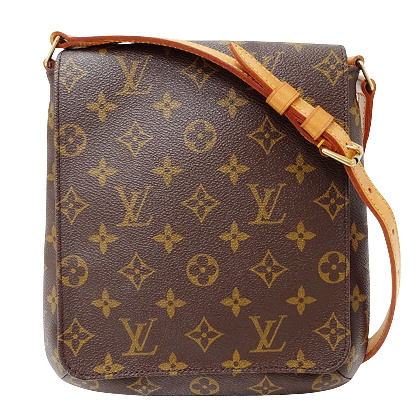 Louis Vuitton Musette Salsa, Brown, Canvas, shoulder
