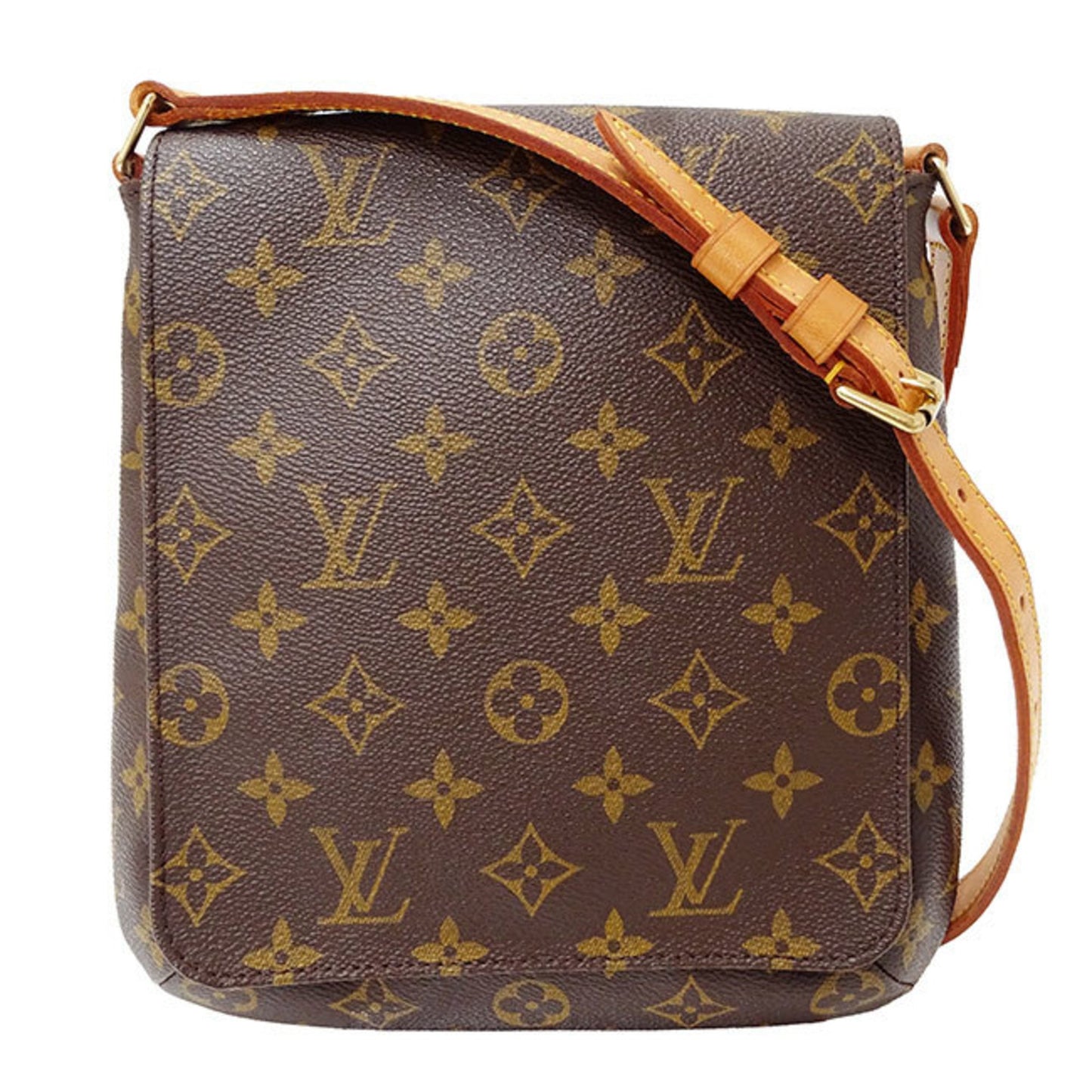 Louis Vuitton Musette Salsa, Brown, Canvas, shoulder