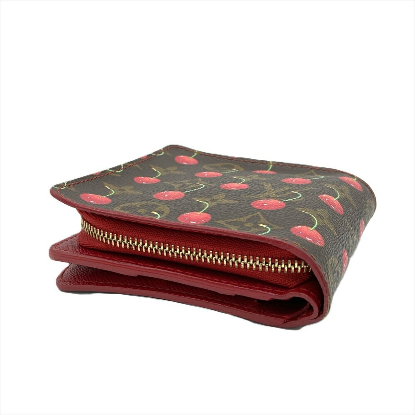 Louis Vuitton Compact zip, Brown, Canvas, wallet