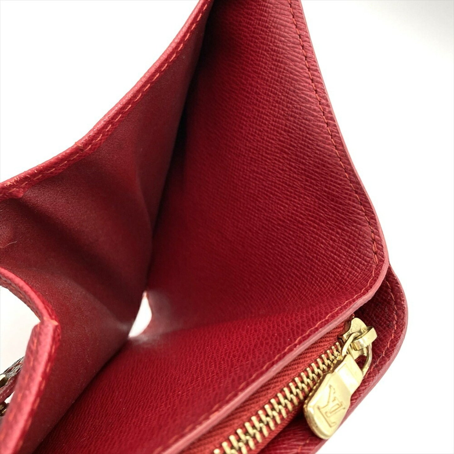 Louis Vuitton Compact zip, Brown, Canvas, wallet