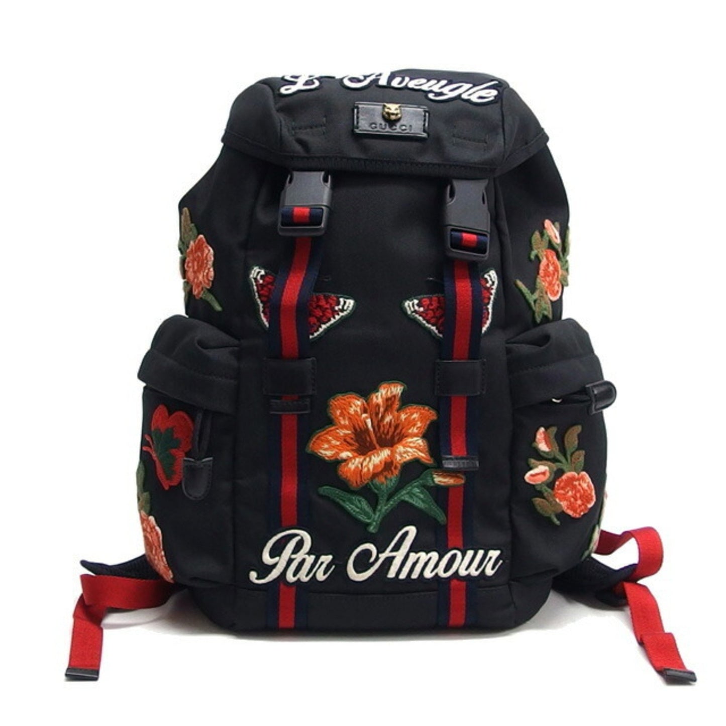 Gucci, Black, Canvas, backpack