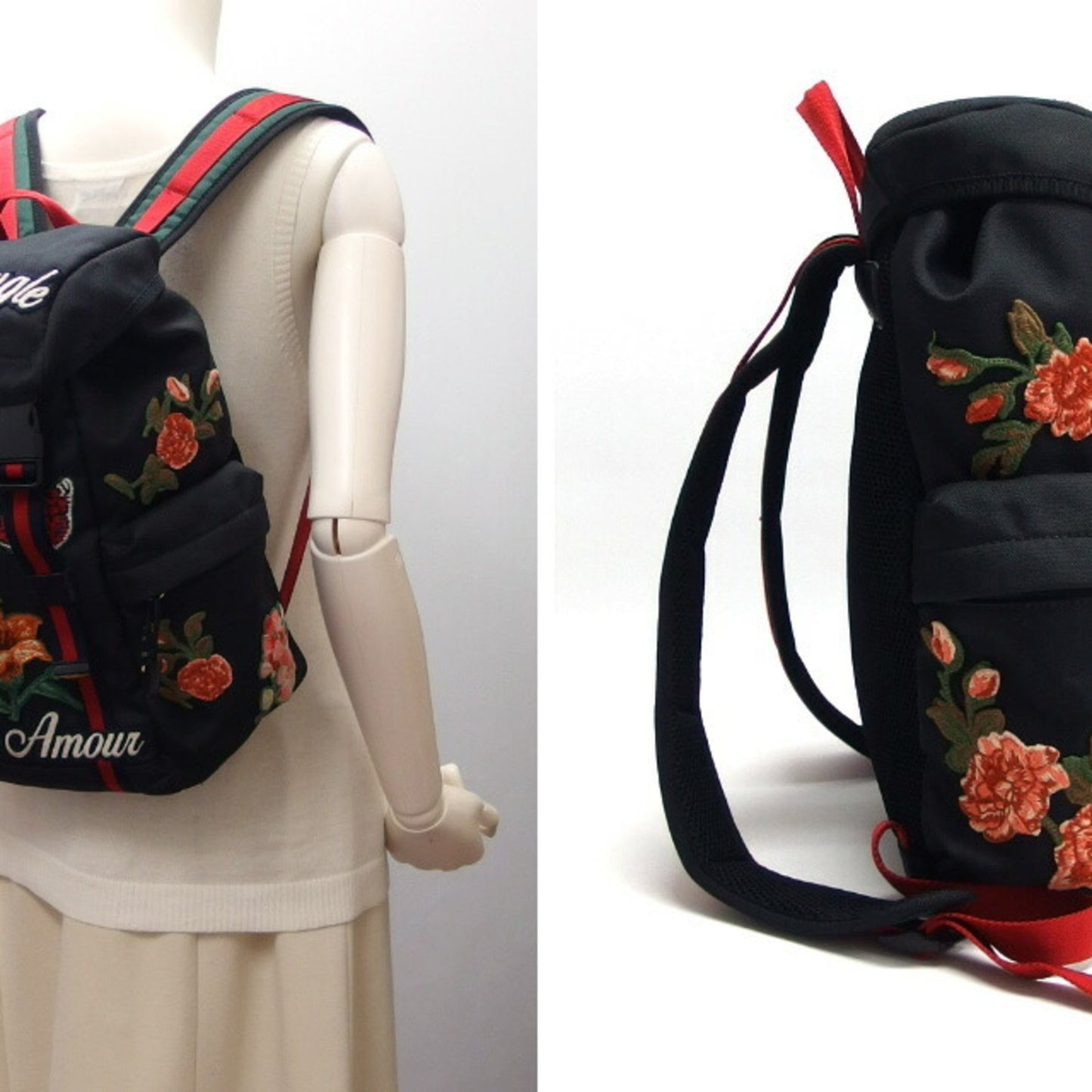 Gucci, Black, Canvas, backpack