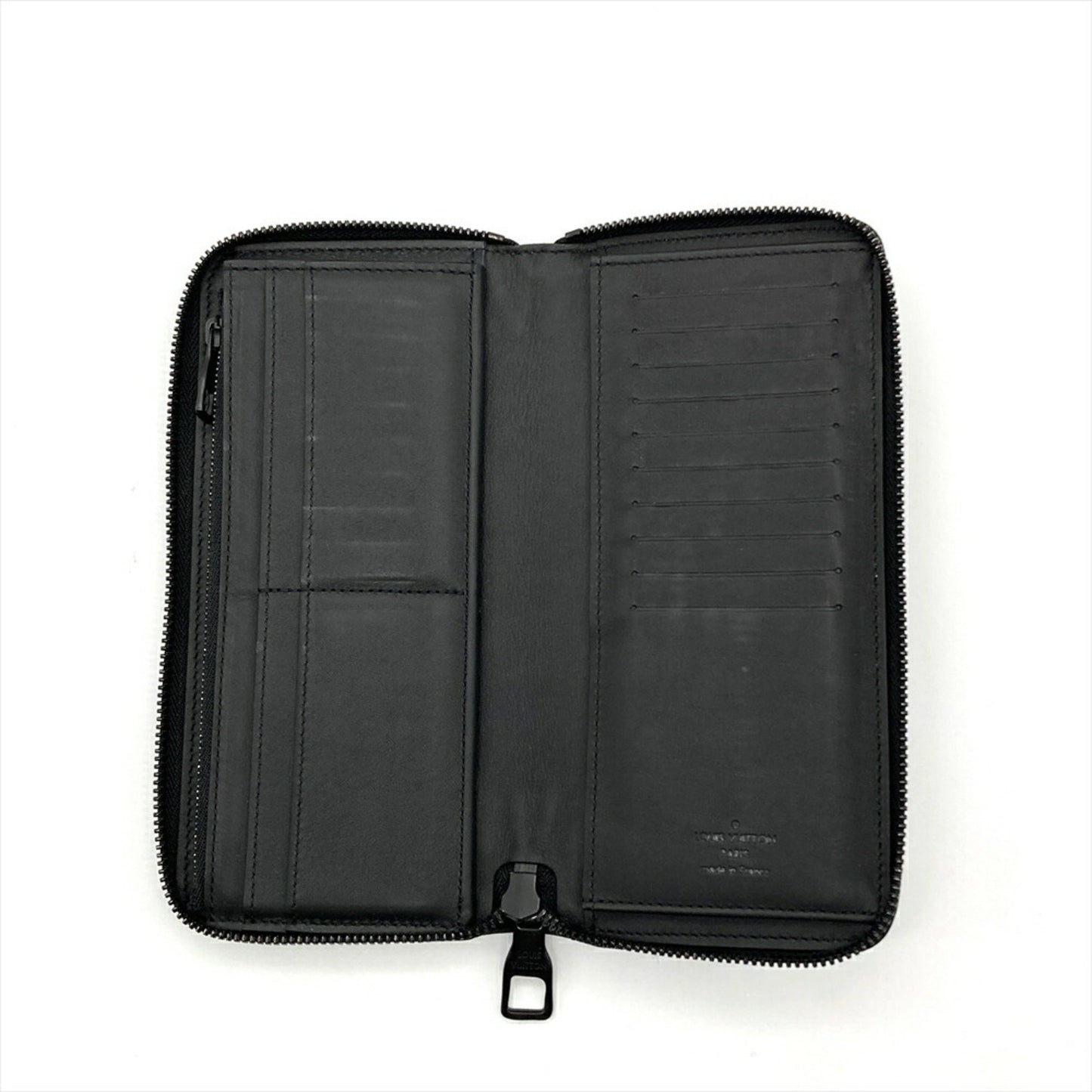 Louis Vuitton Zippy Wallet Vertical, Black, Leather, wallet