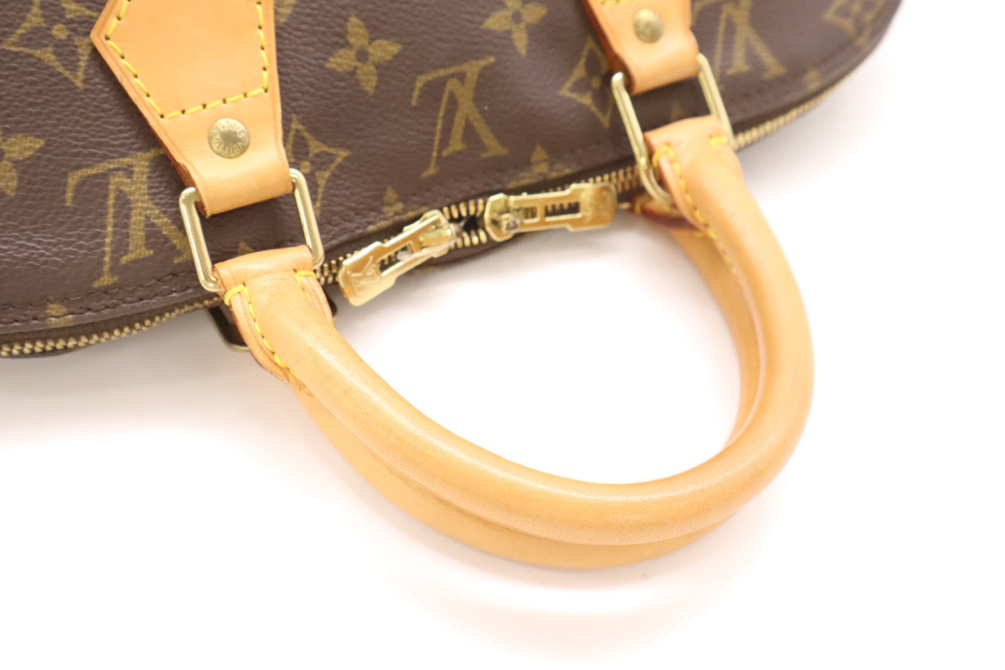 Louis Vuitton Alma, Brown, Canvas, handbag
