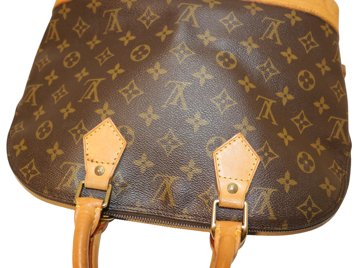 Louis Vuitton Alma, Brown, Canvas, handbag