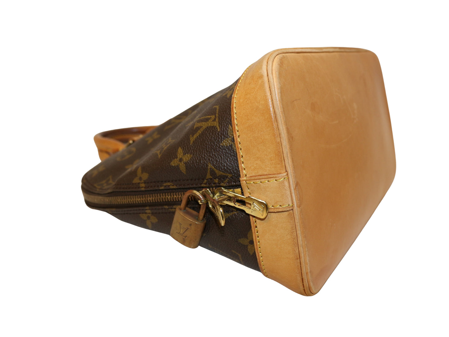 Louis Vuitton Alma, Brown, Canvas, handbag