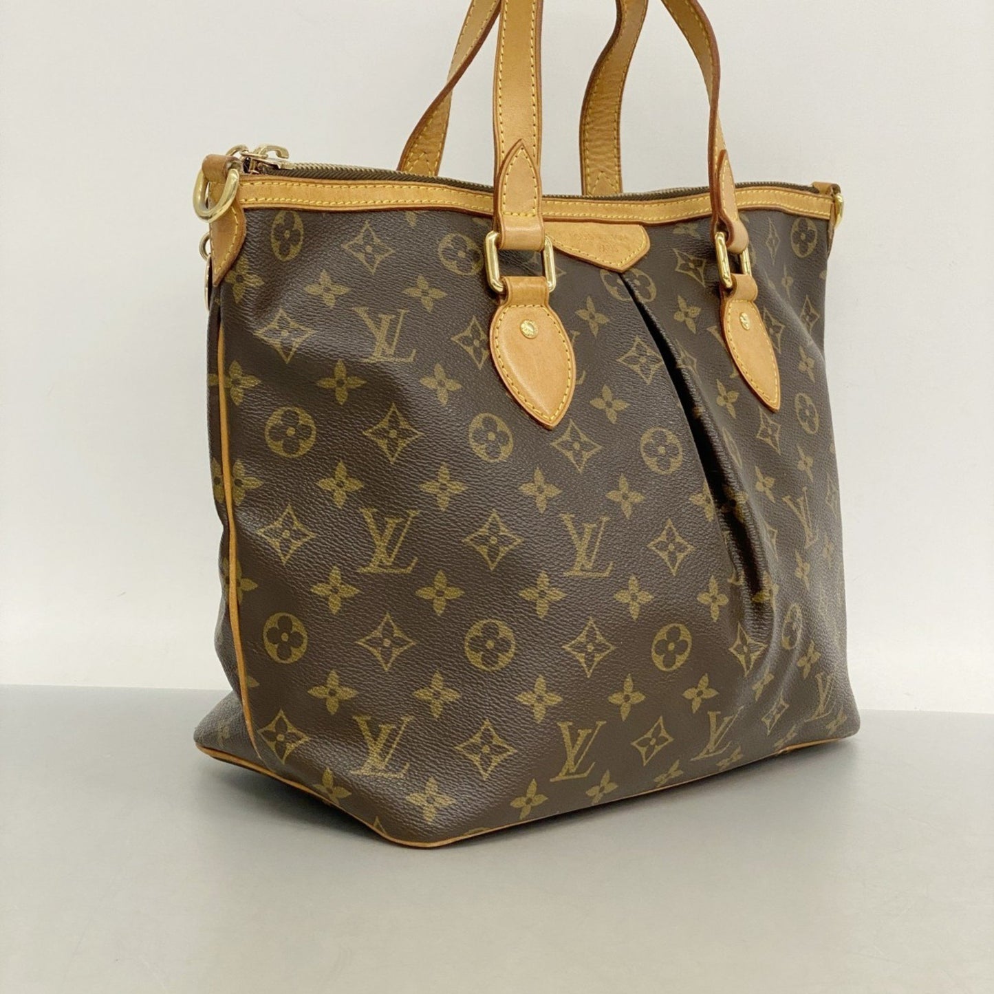 Louis Vuitton Palermo PM, Brown, Canvas, tote