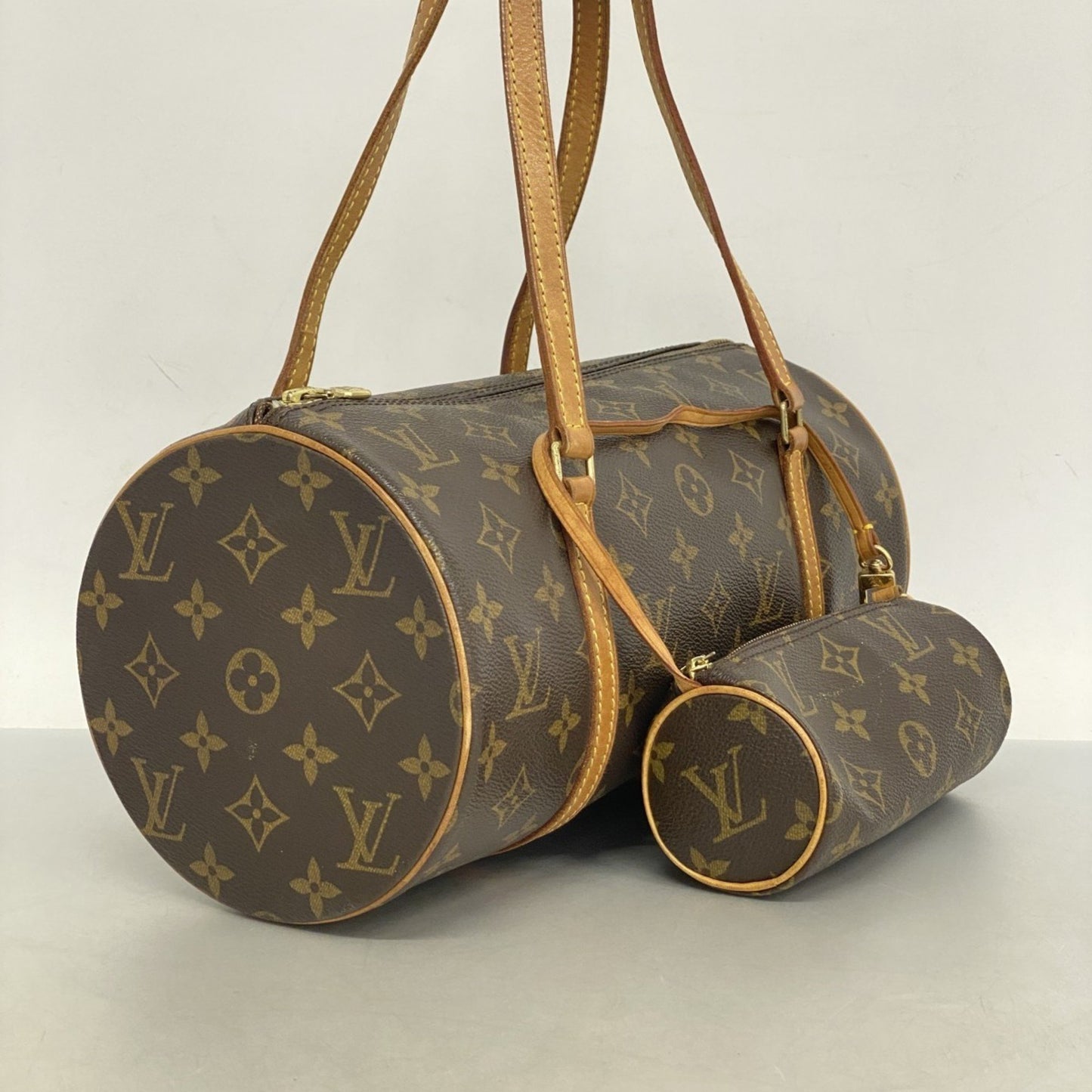 Louis Vuitton Papillon 30, Brown, Leather, handbag