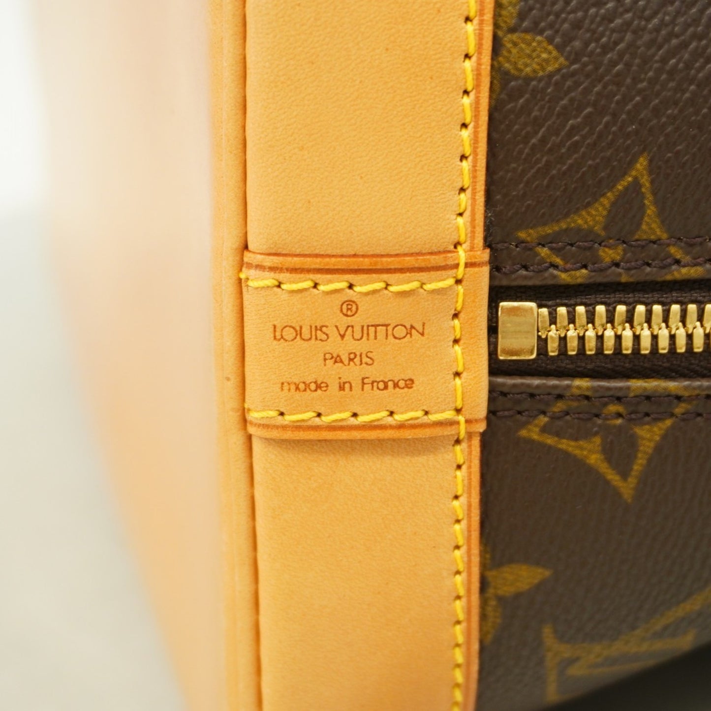 Louis Vuitton Alma, Brown, Canvas, handbag