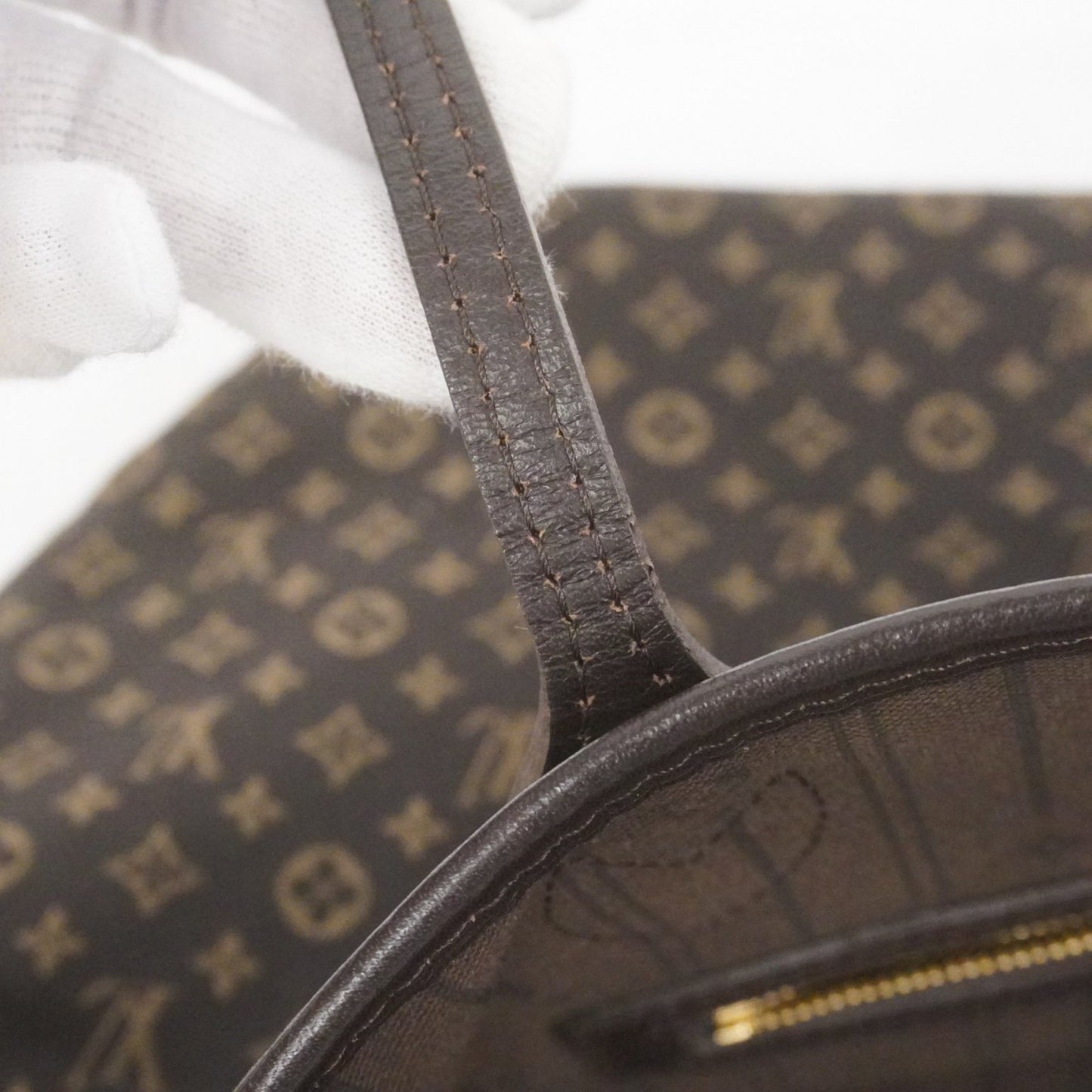 Louis Vuitton Neverfull MM, Brown, Canvas, tote