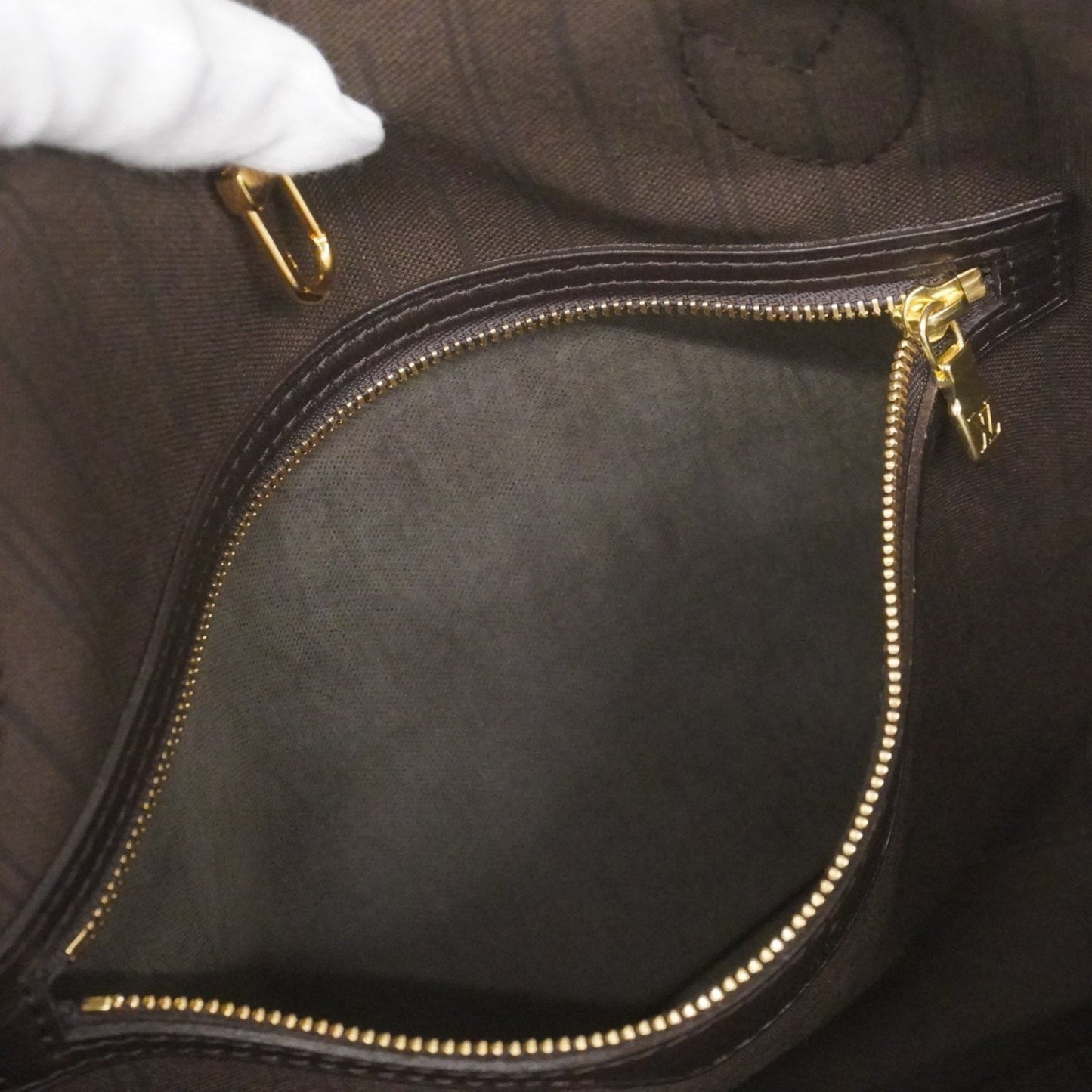 Louis Vuitton Neverfull MM, Brown, Canvas, tote