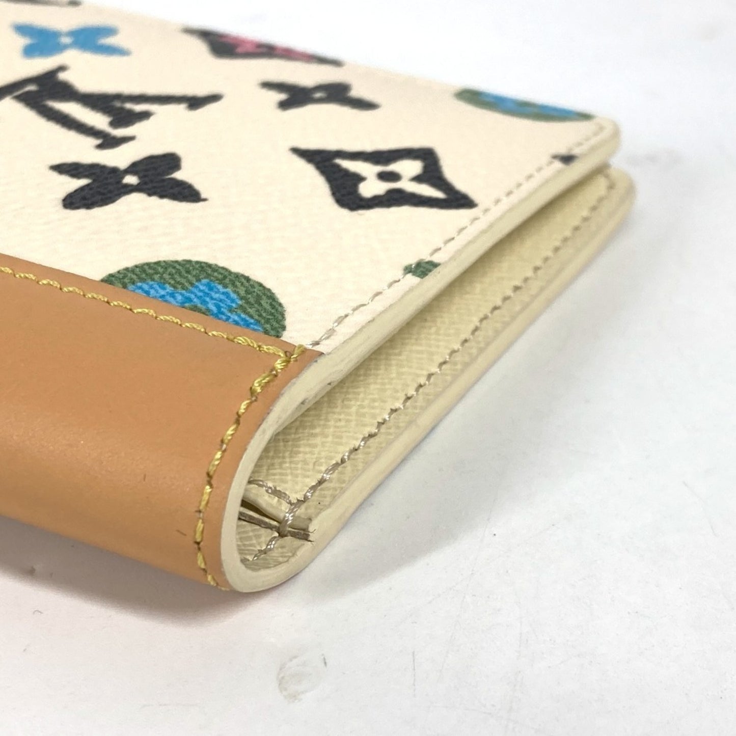 Louis Vuitton Brazza, White, Leather, wallet