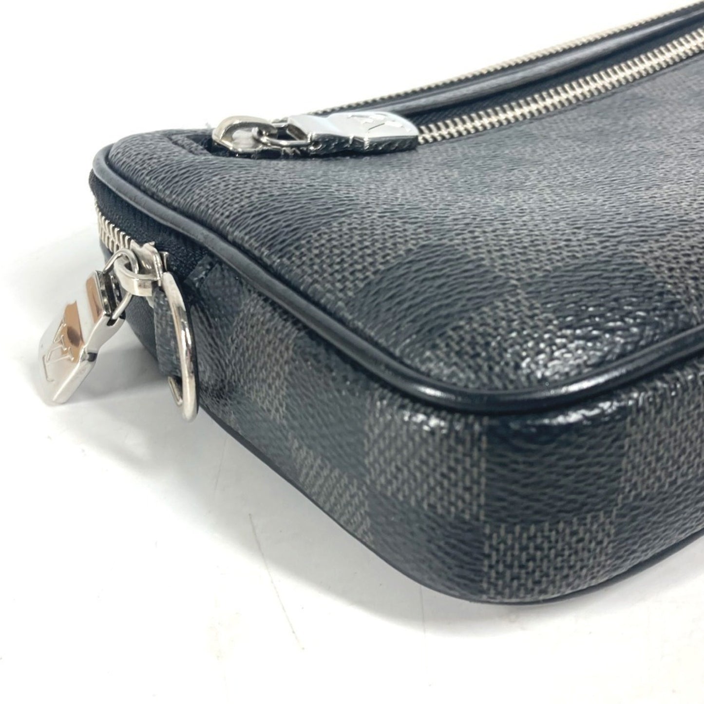 Louis Vuitton Alpha, Black, Canvas, clutch