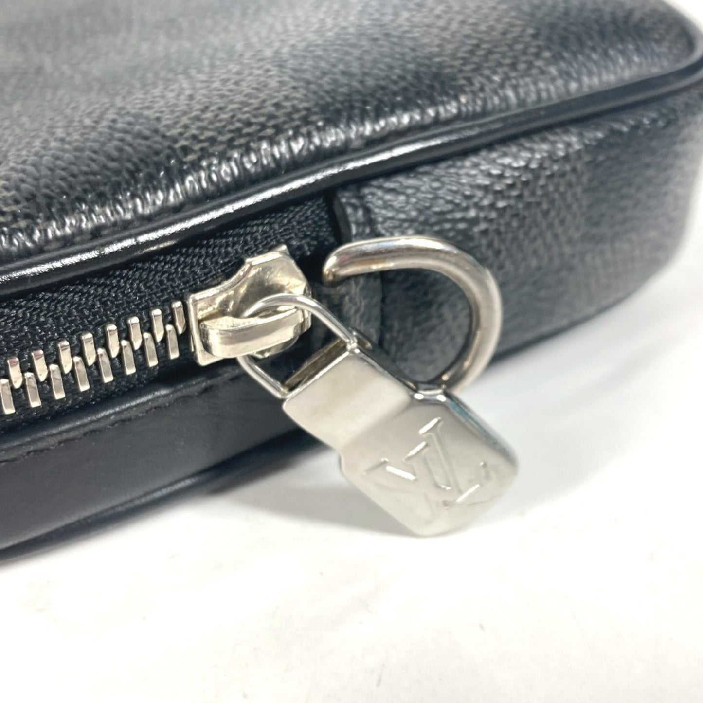 Louis Vuitton Alpha, Black, Canvas, clutch
