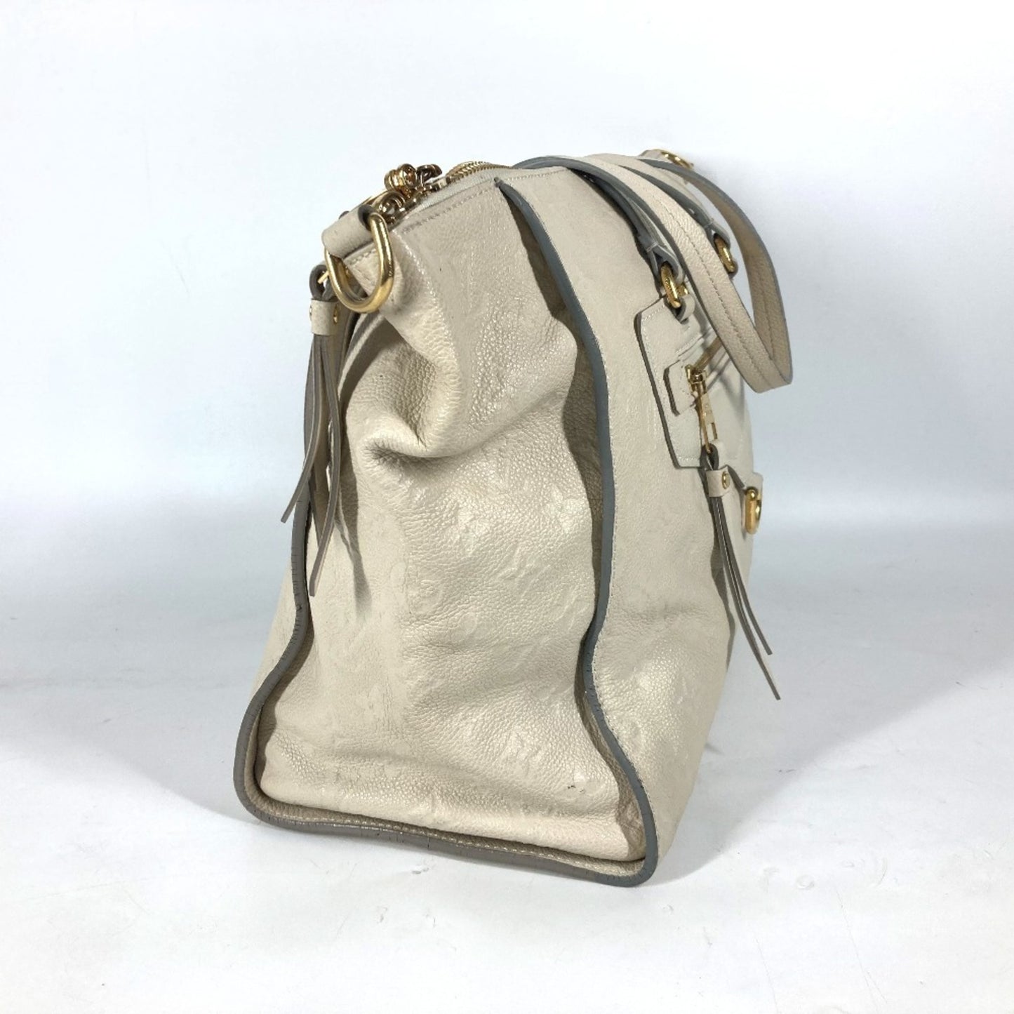 Louis Vuitton Lumineuse, White, Leather, tote
