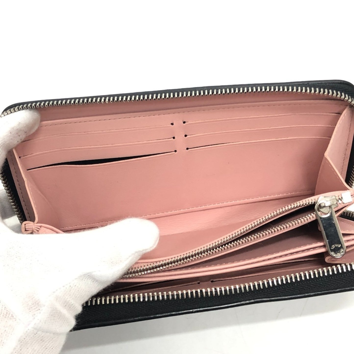 Louis Vuitton Portefeuille zippy, Black, Leather, wallet