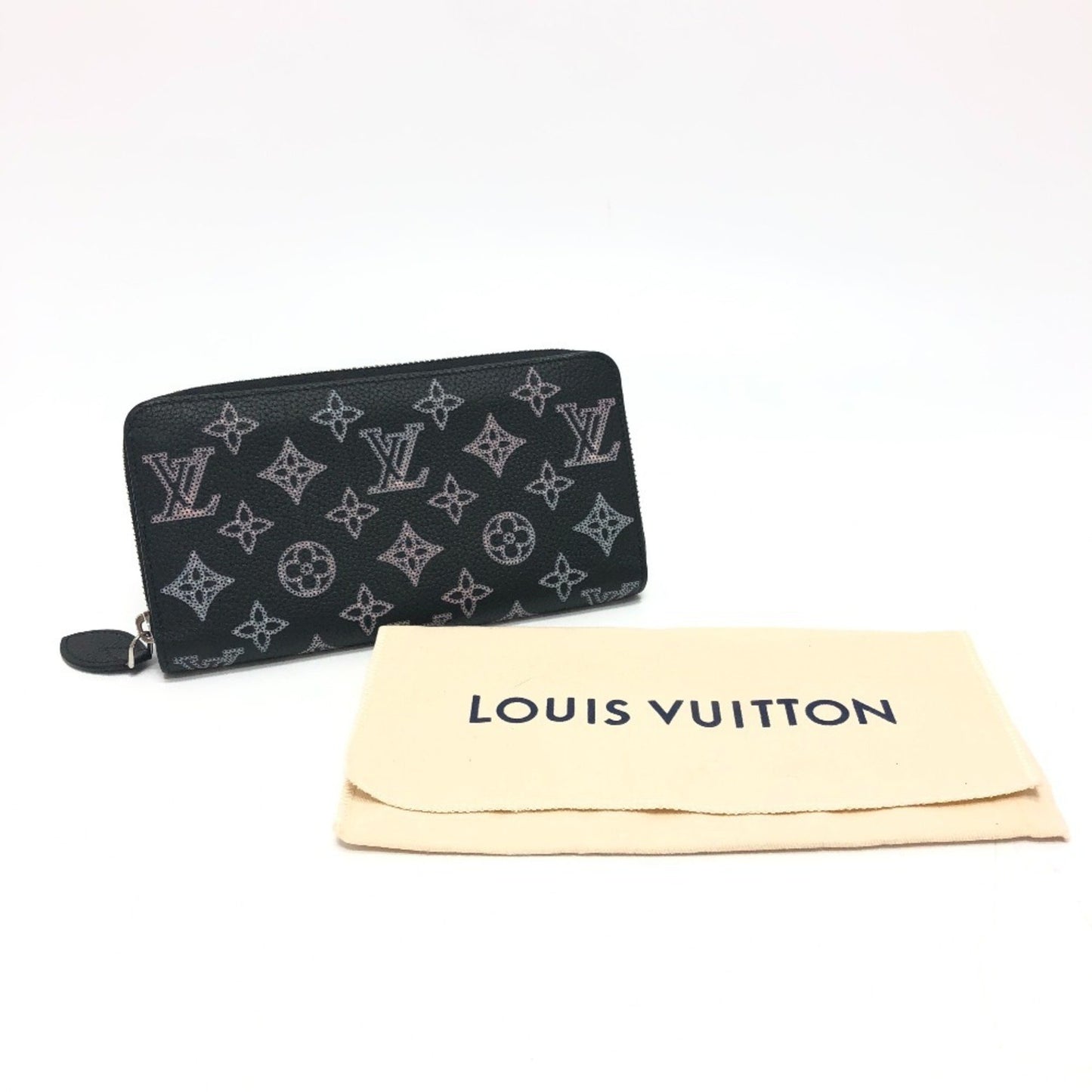 Louis Vuitton Portefeuille zippy, Black, Leather, wallet