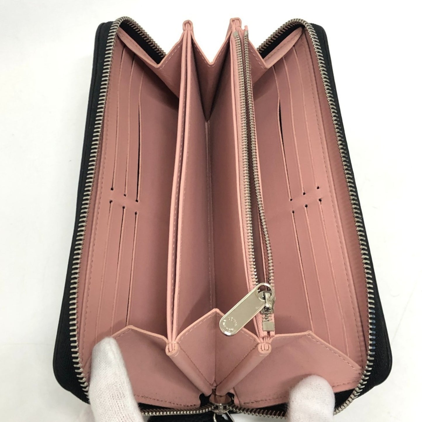 Louis Vuitton Portefeuille zippy, Black, Leather, wallet
