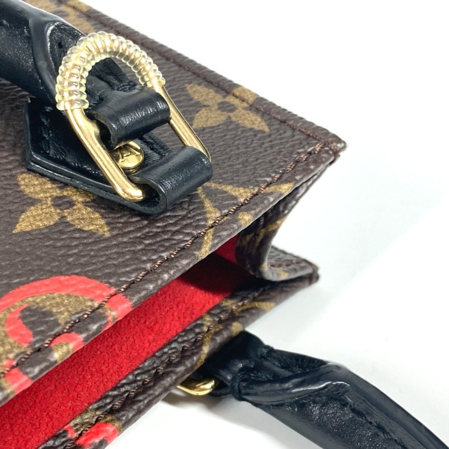 Louis Vuitton Sac Plat, Brown, Canvas, tote