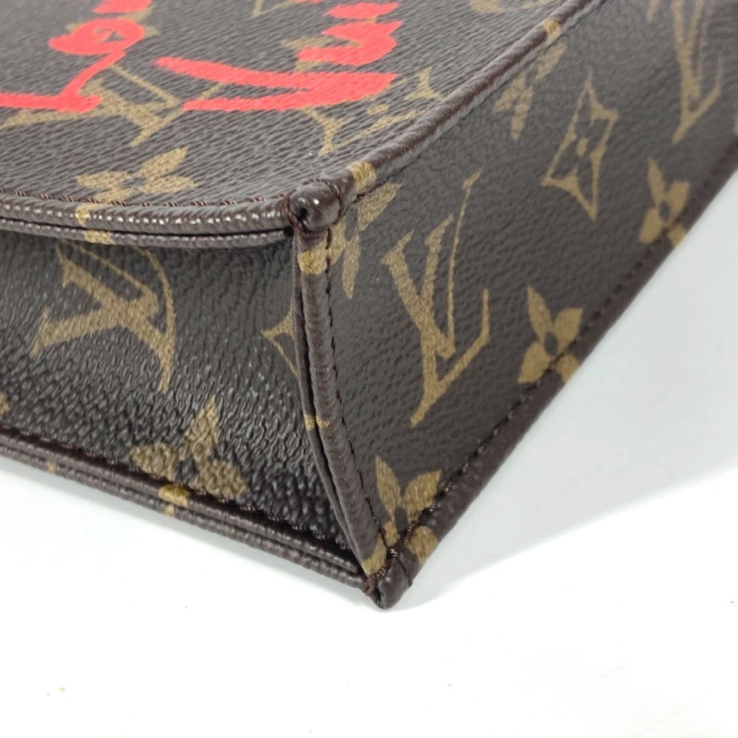 Louis Vuitton Sac Plat, Brown, Canvas, tote