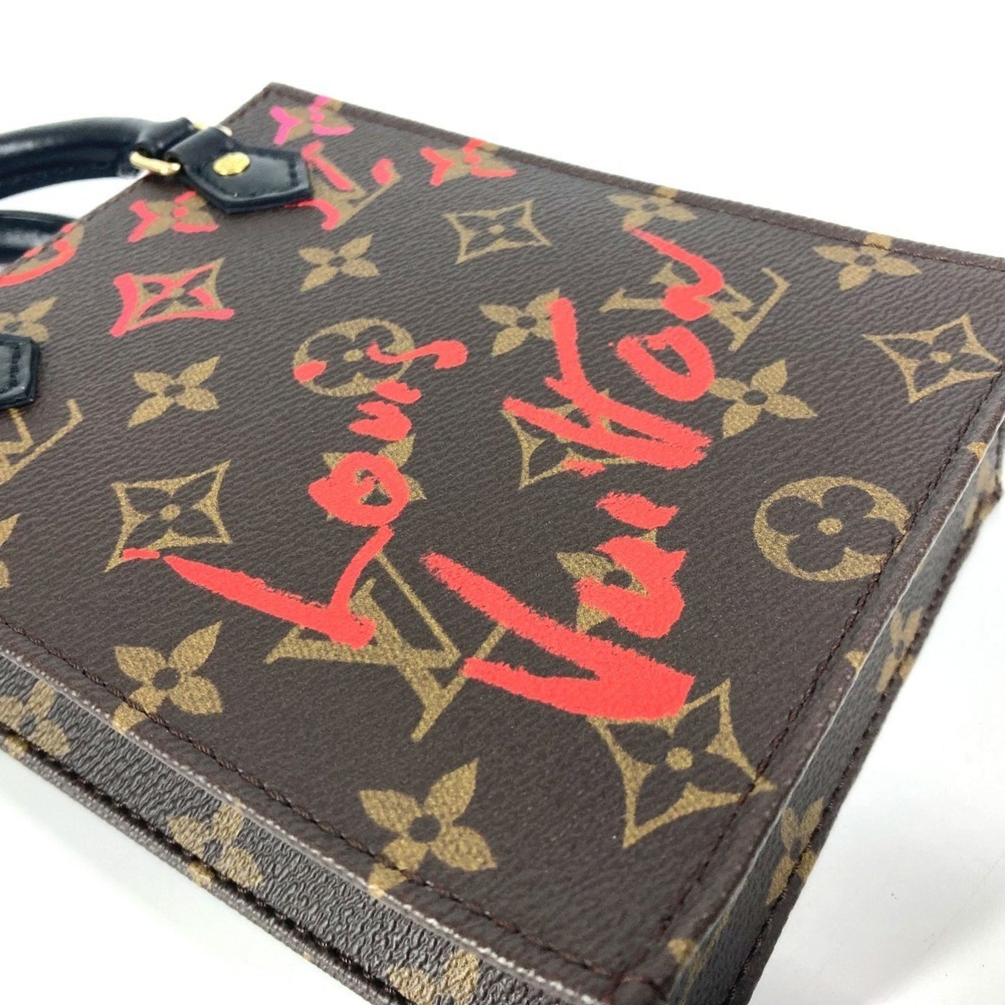 Louis Vuitton Sac Plat, Brown, Canvas, tote