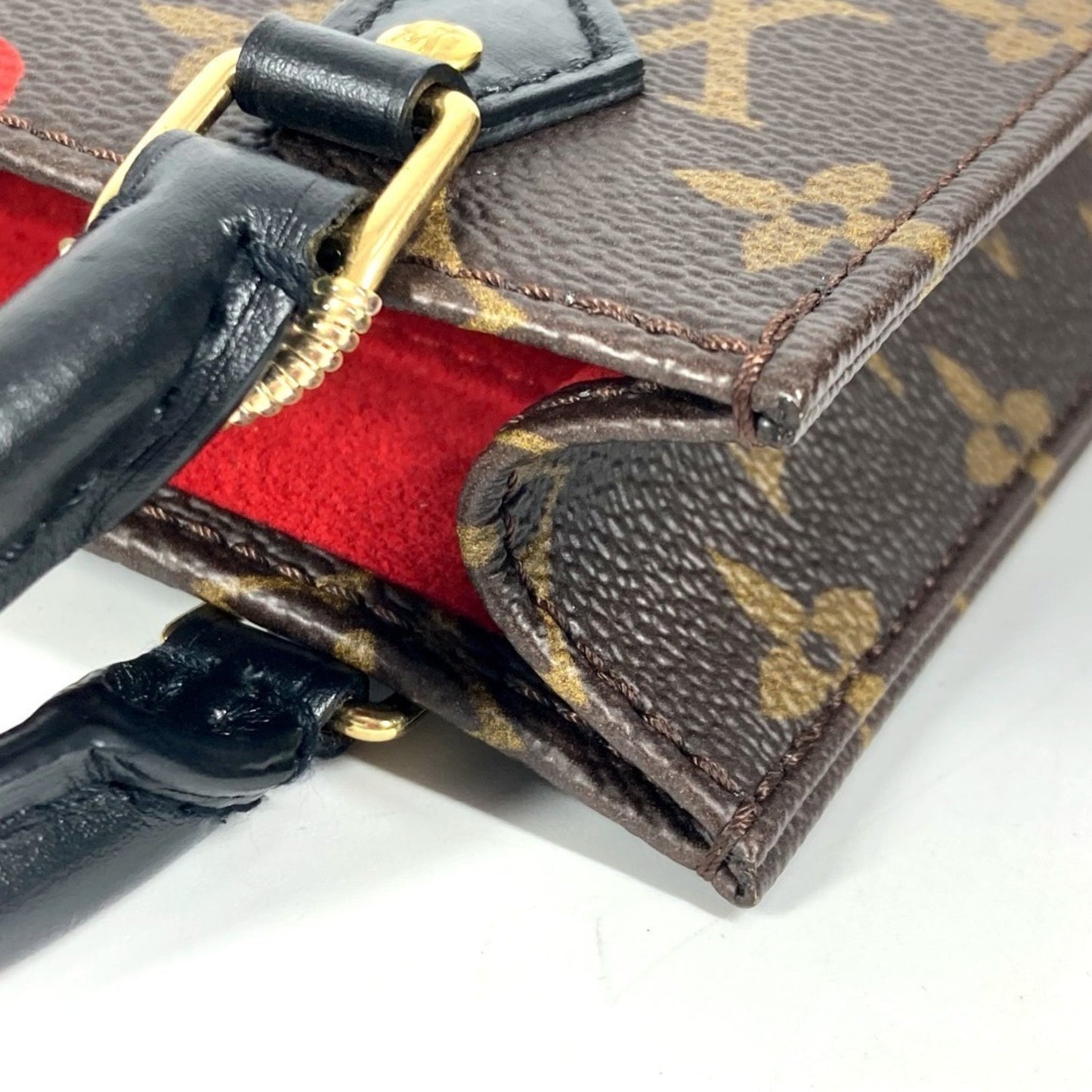 Louis Vuitton Sac Plat, Brown, Canvas, tote