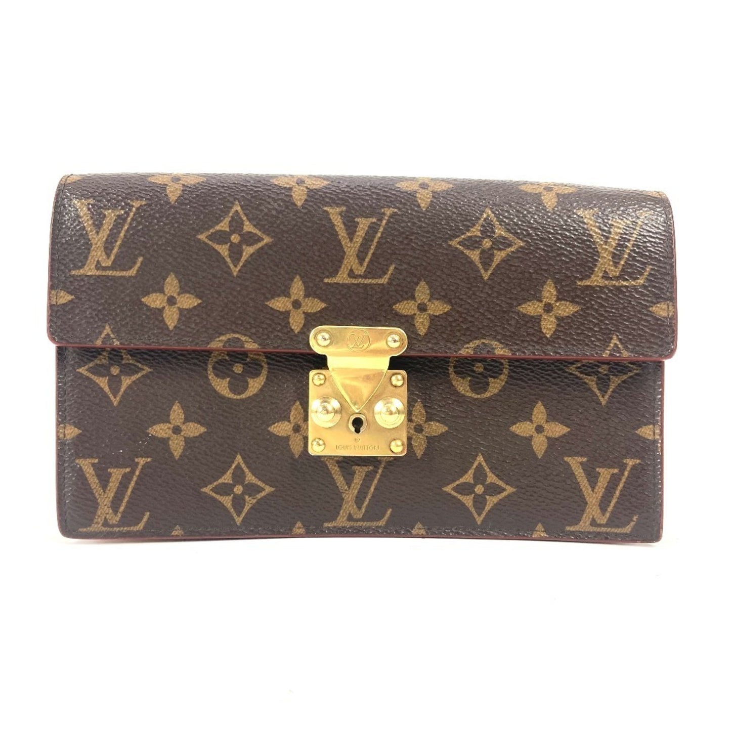 Louis Vuitton, Brown, Canvas, clutch