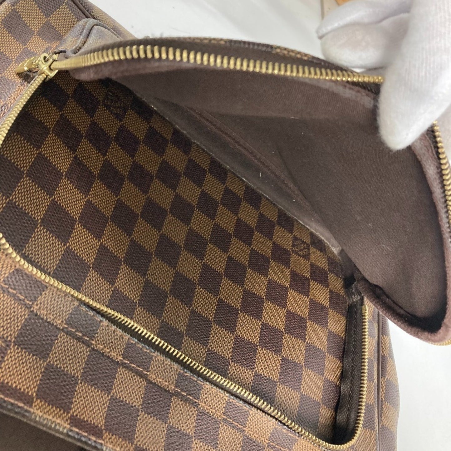 Louis Vuitton Melrose Avenue, Brown, Canvas, shoulder