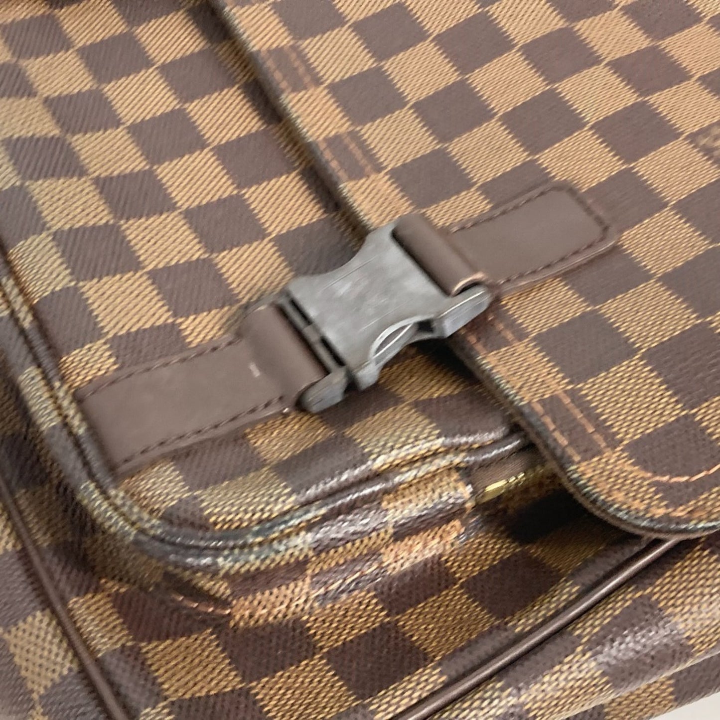 Louis Vuitton Melrose Avenue, Brown, Canvas, shoulder