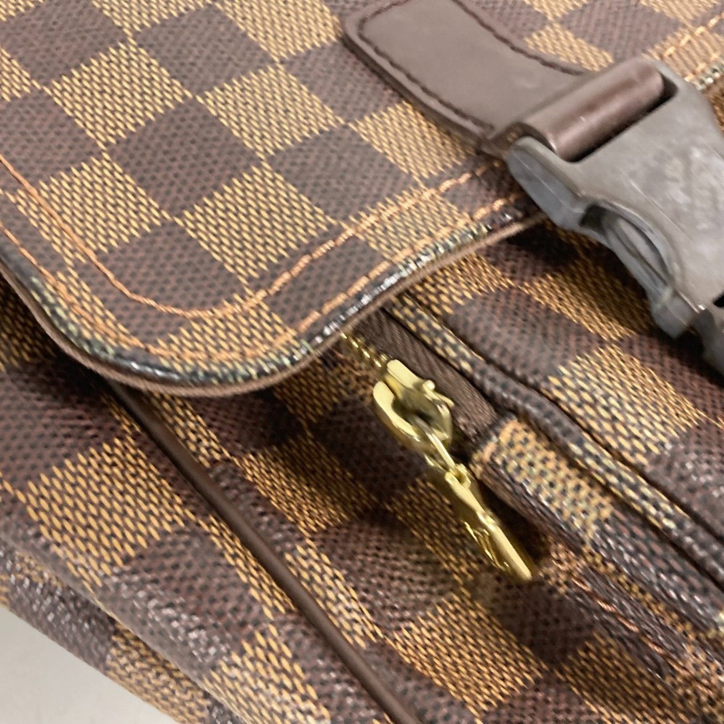 Louis Vuitton Melrose Avenue, Brown, Canvas, shoulder