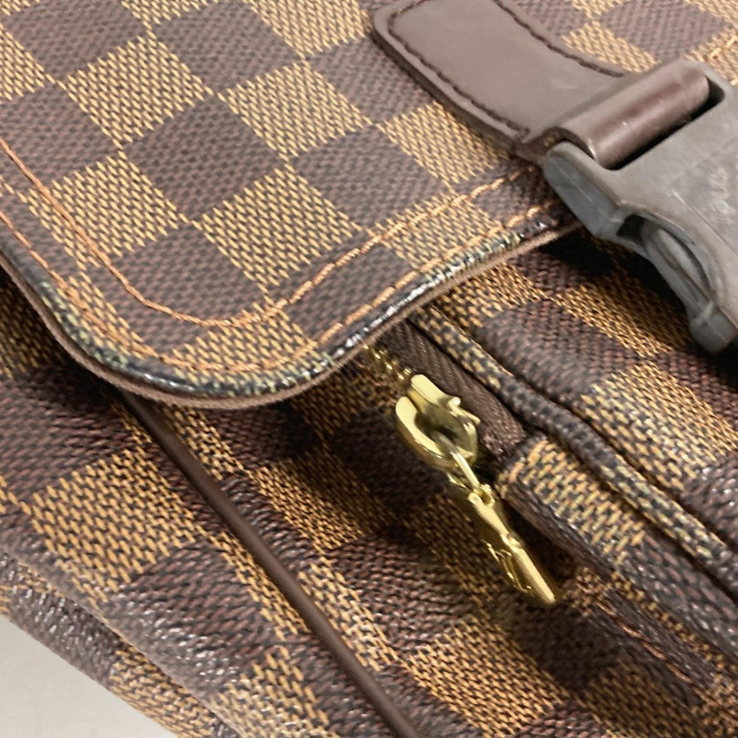 Louis Vuitton Melrose Avenue, Brown, Canvas, shoulder