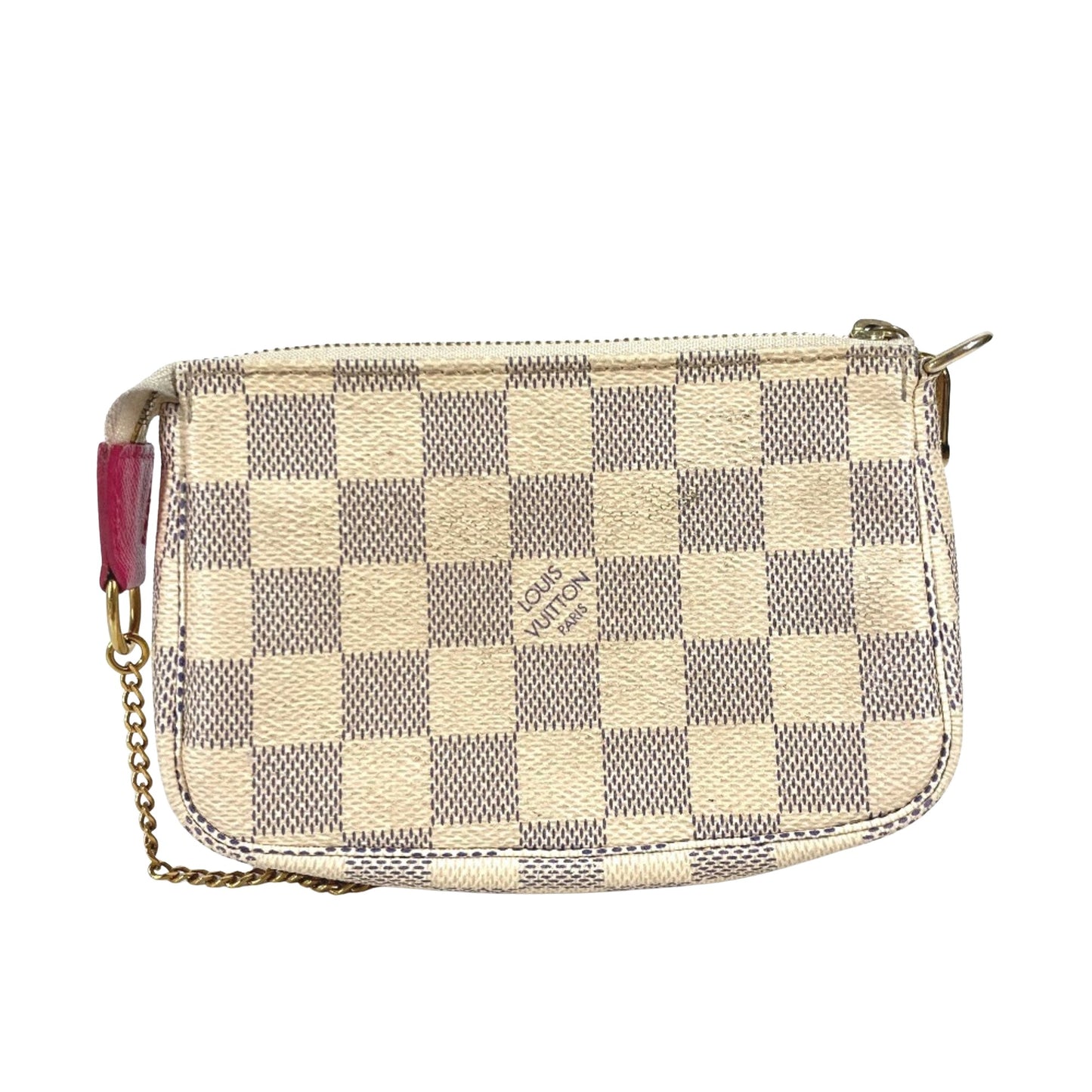 Louis Vuitton Mini Pochette Accessoires, White, Canvas, handbag
