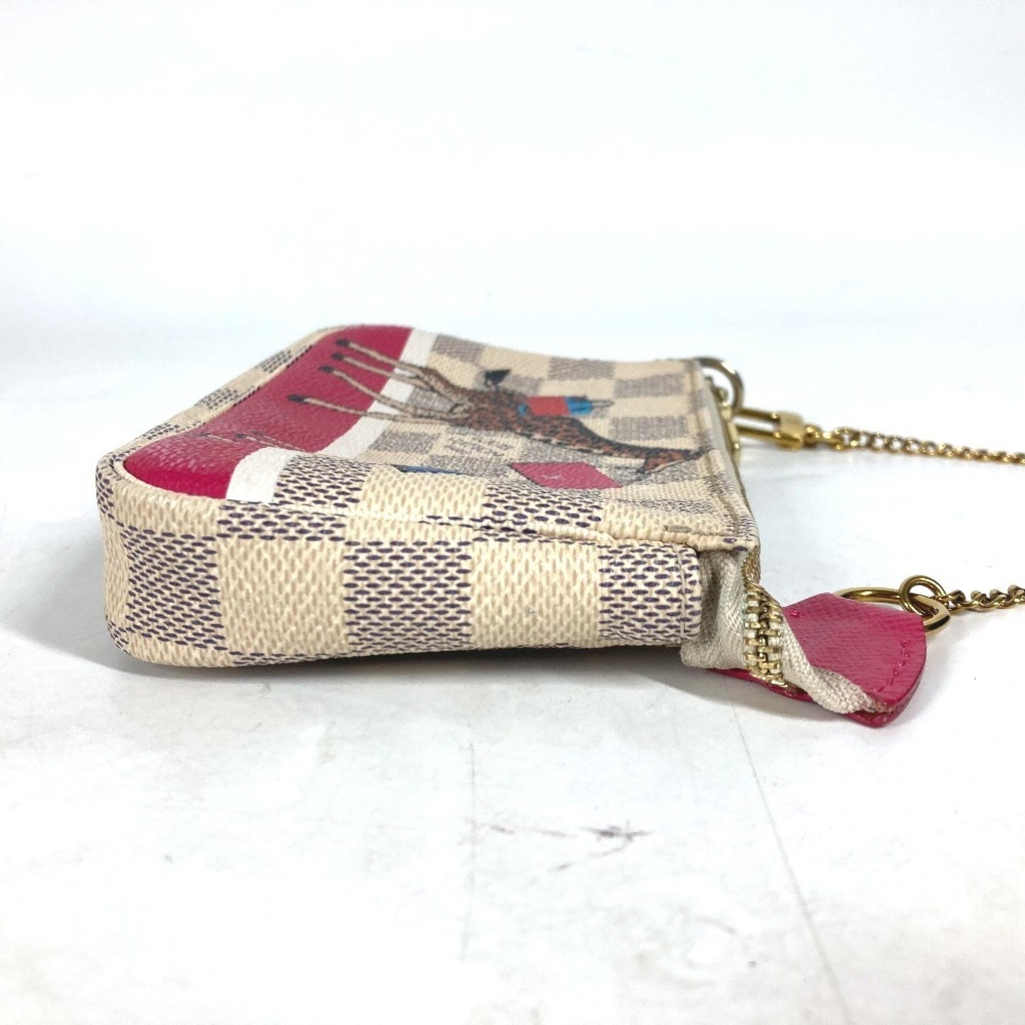 Louis Vuitton Mini Pochette Accessoires, White, Canvas, handbag