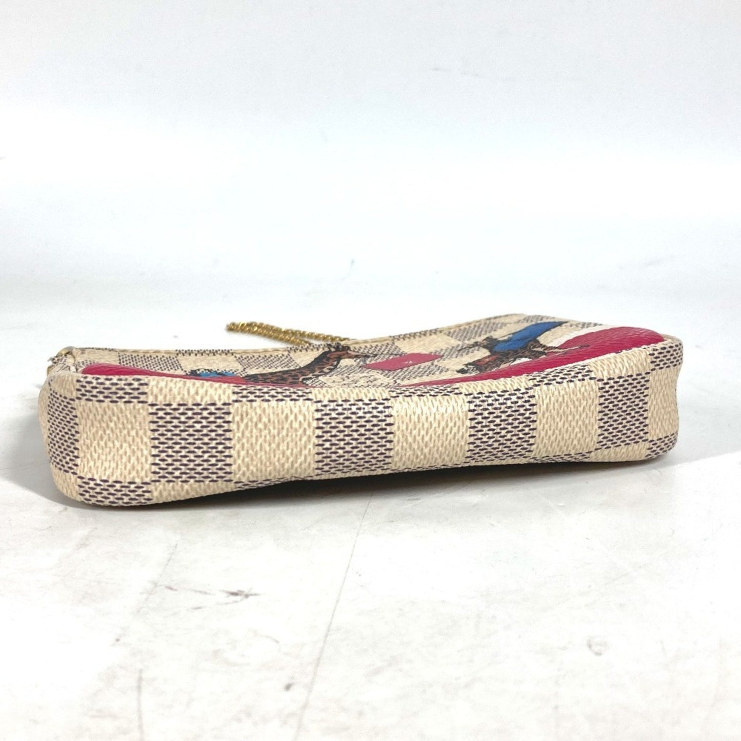 Louis Vuitton Mini Pochette Accessoires, White, Canvas, handbag