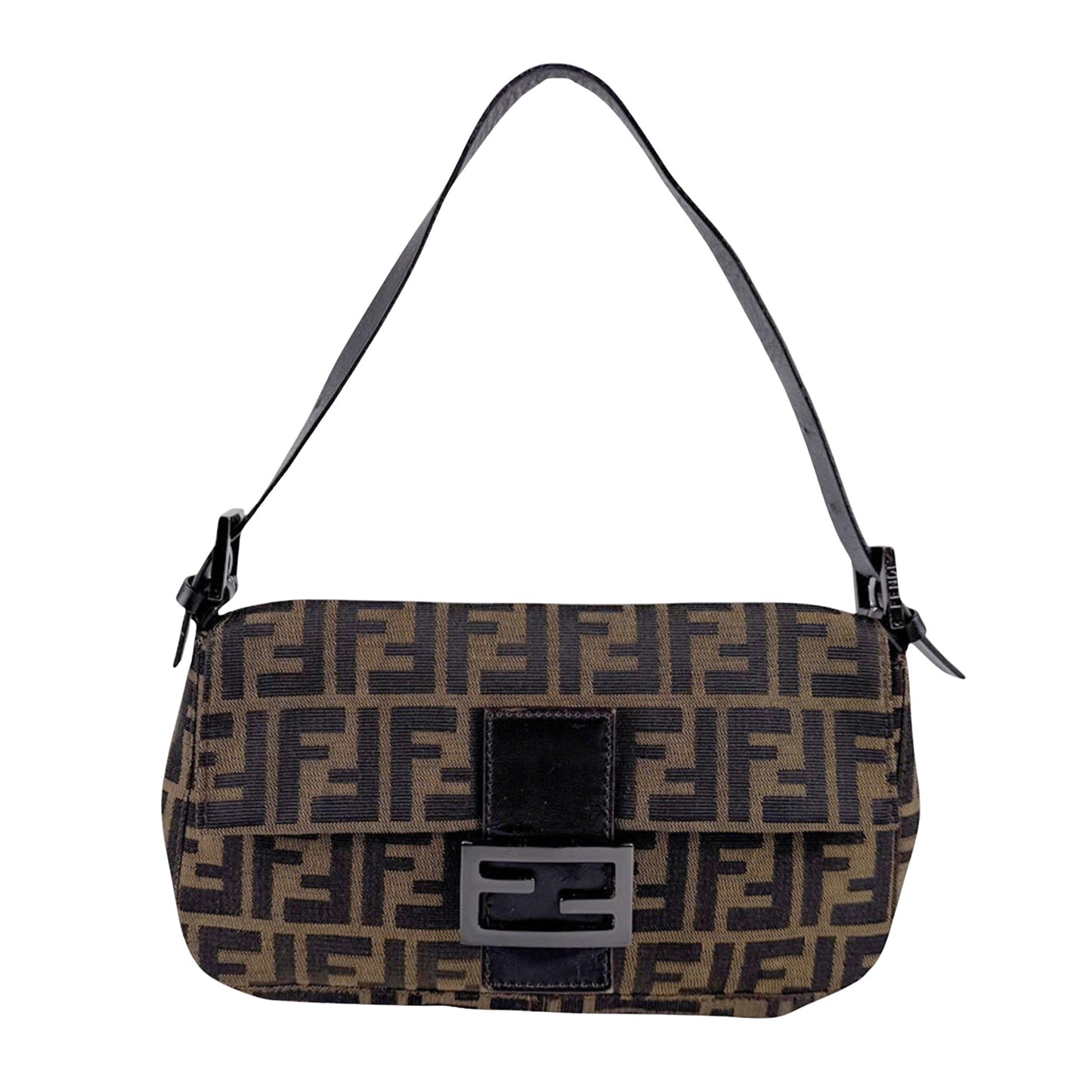 Fendi Zucca, Brown, Canvas, handbag