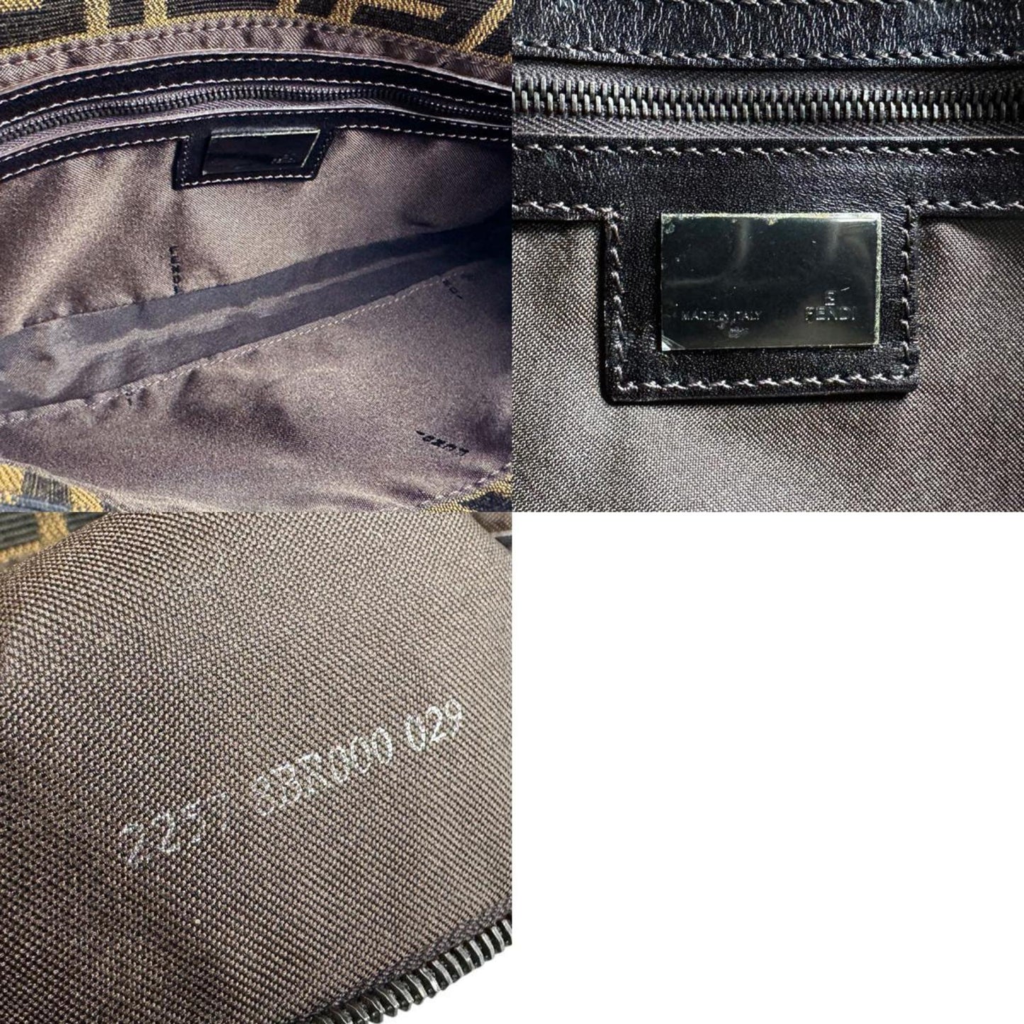 Fendi Zucca, Brown, Canvas, handbag