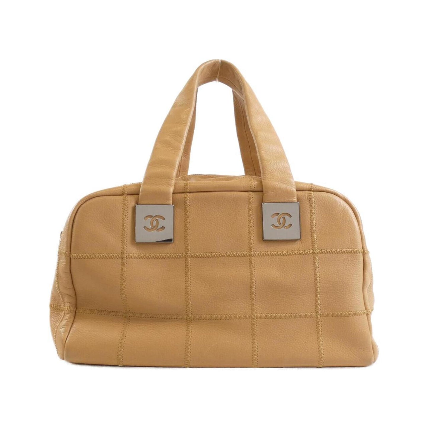 Chanel Chocolate bar, Beige, Leather, handbag
