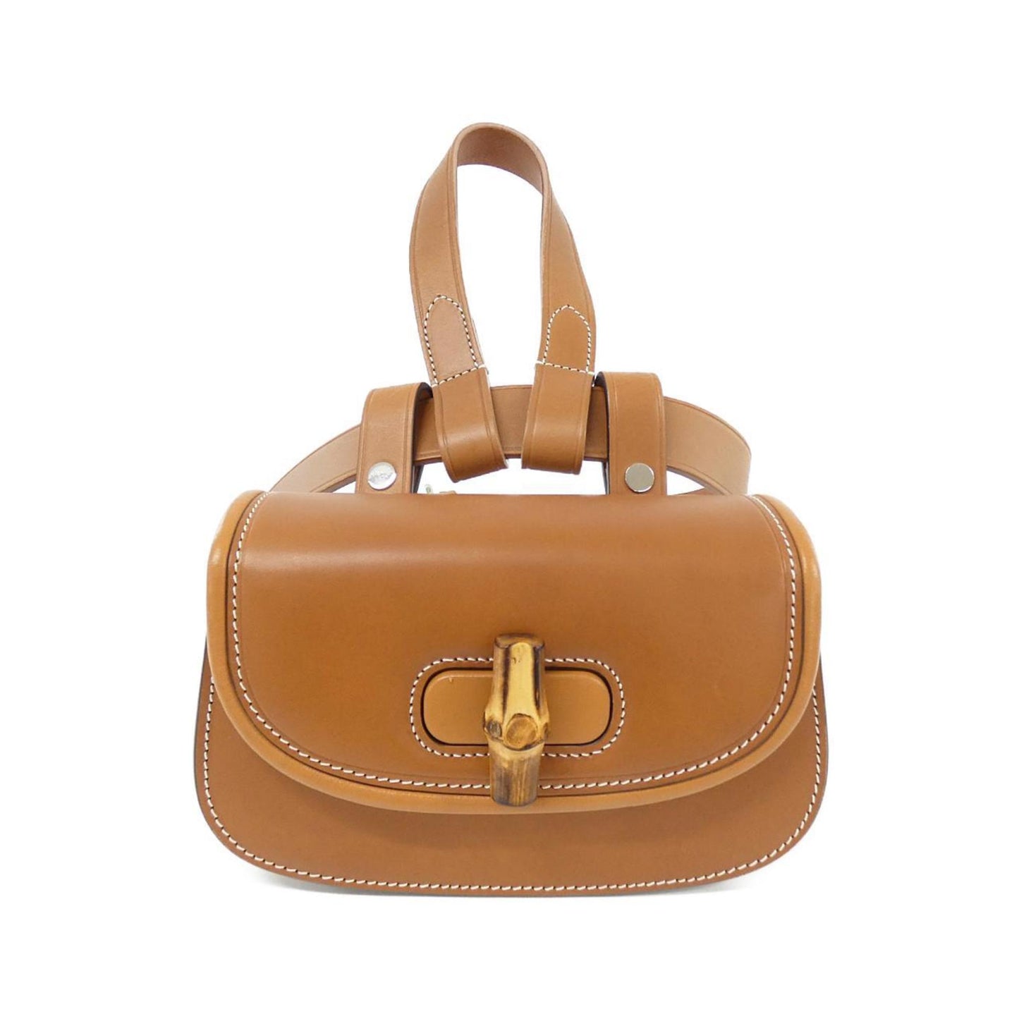 Gucci Bamboo, Brown, Leather, clutch