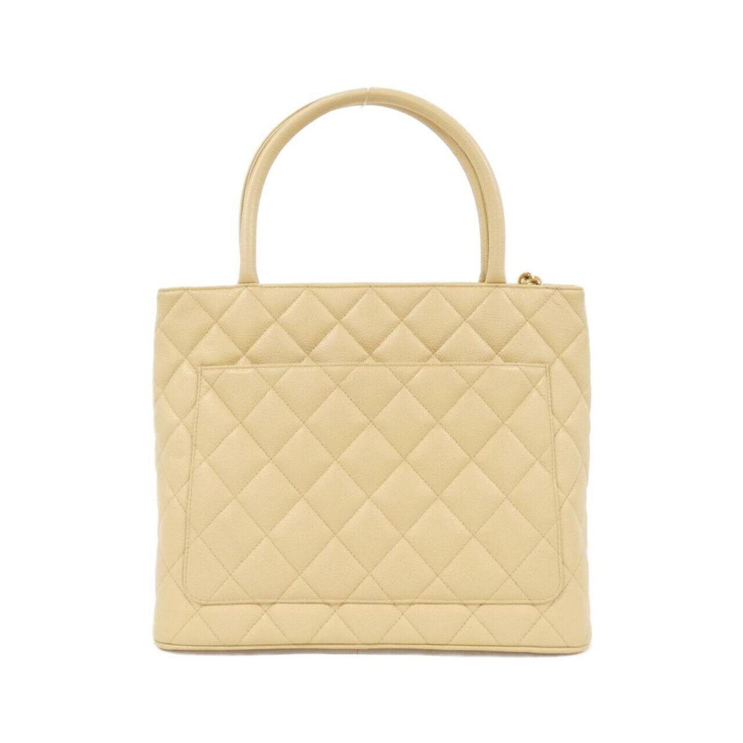 Chanel Medaillon, Beige, Leather, handbag