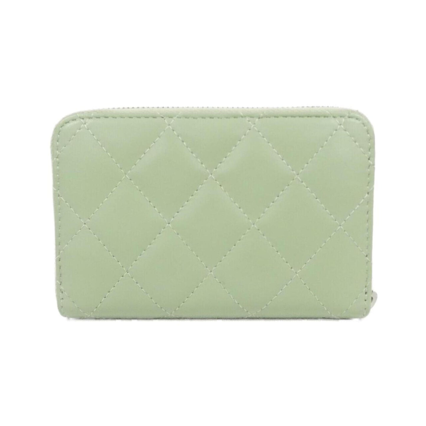 Chanel Porte monnaie, Green, Leather, wallet