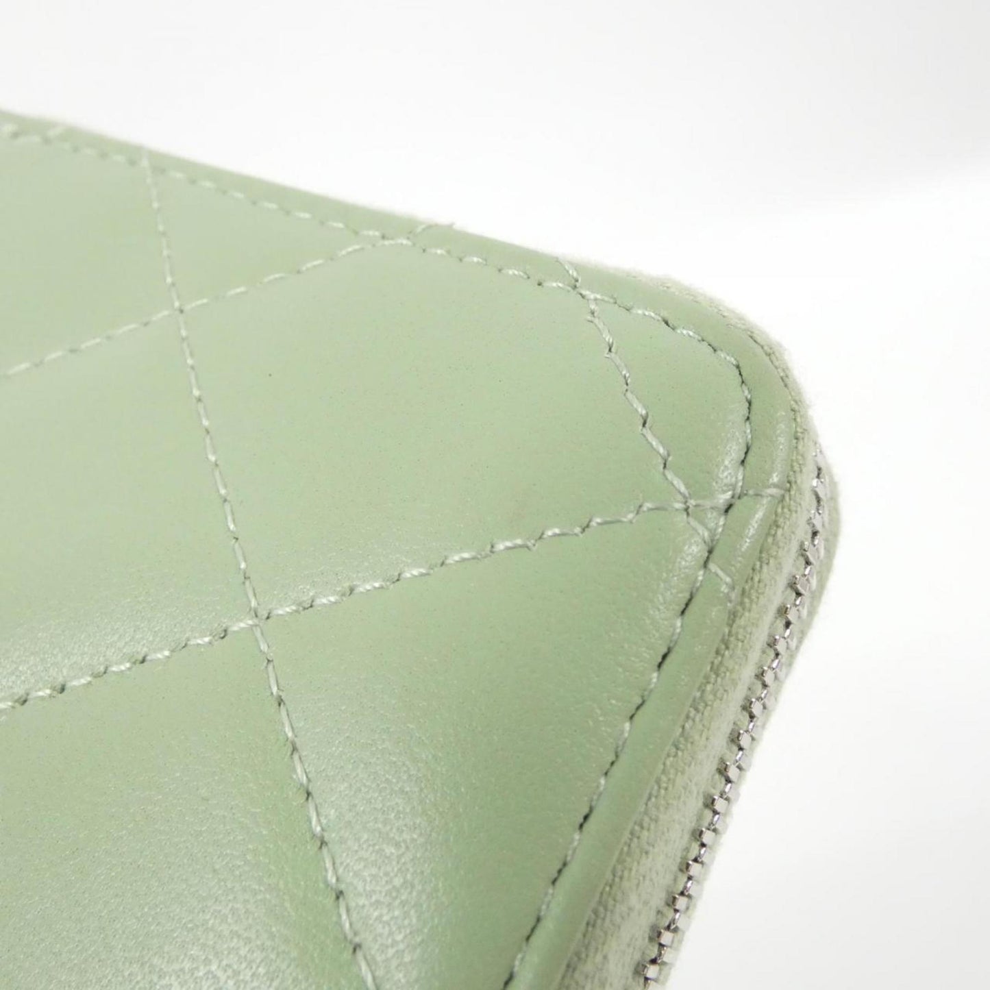 Chanel Porte monnaie, Green, Leather, wallet