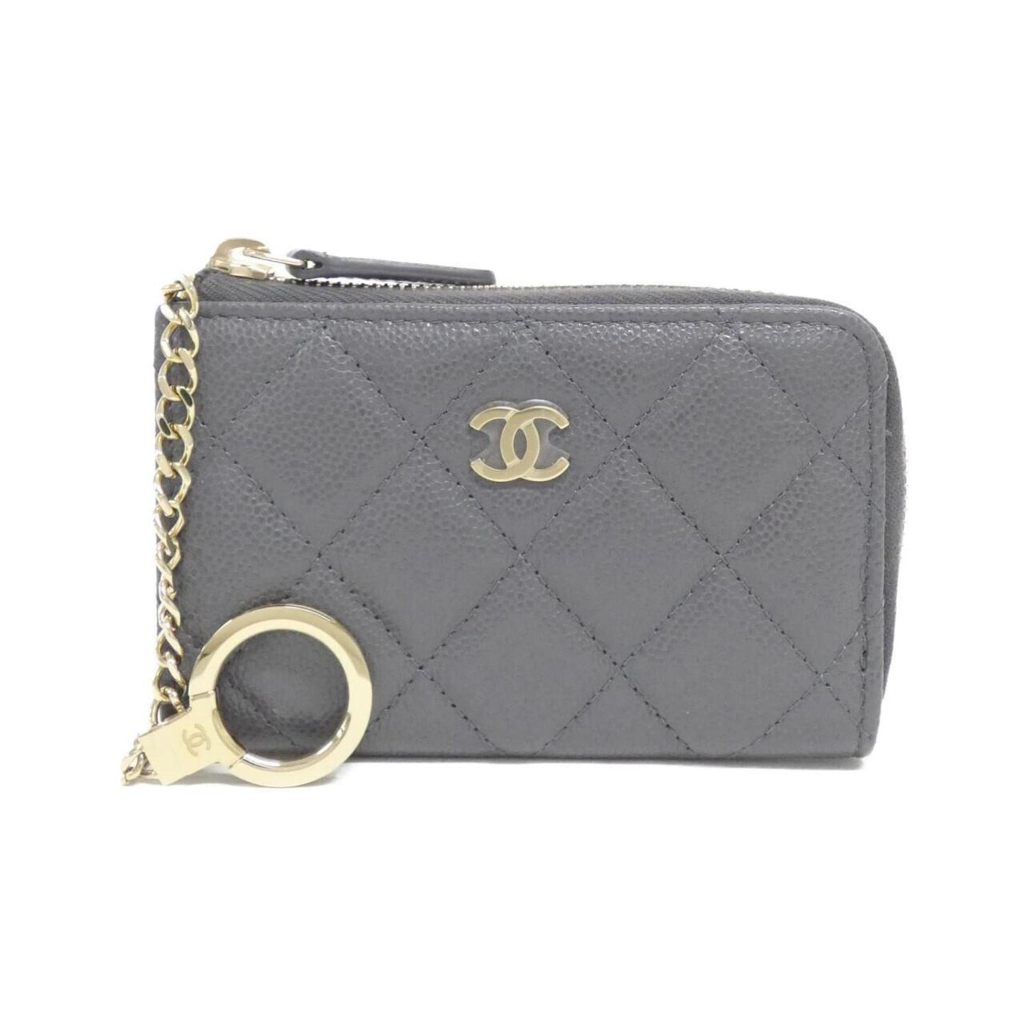 Chanel Timeless/classique, Grey, Leather, wallet