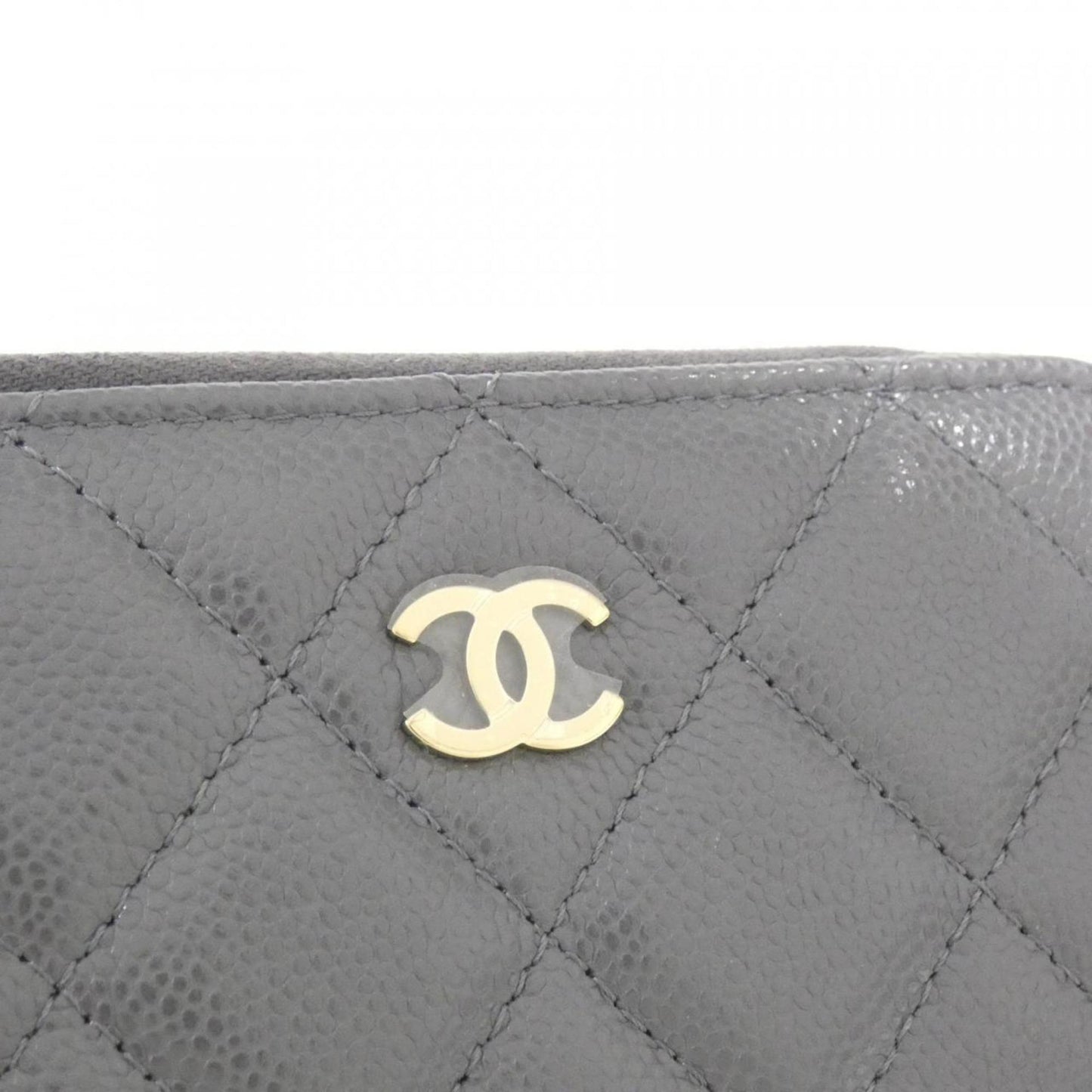 Chanel Timeless/classique, Grey, Leather, wallet