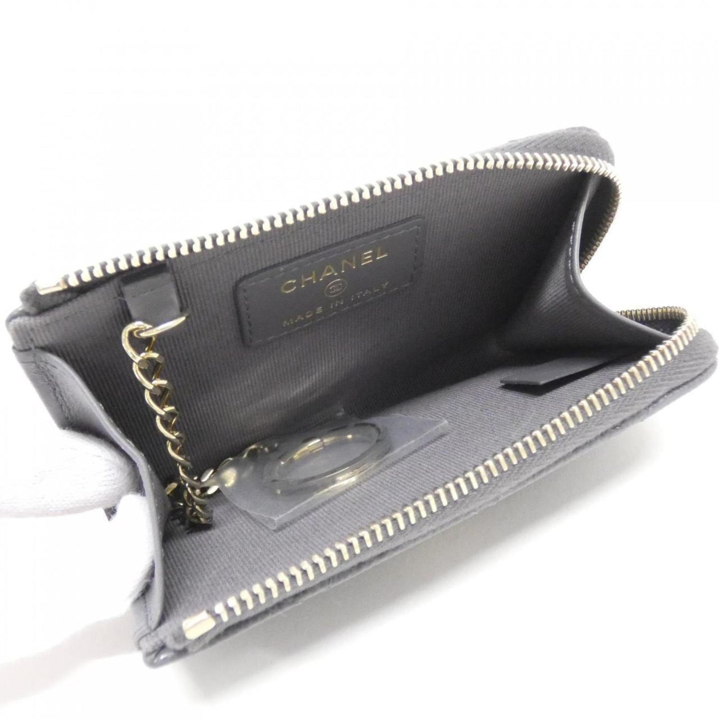 Chanel Timeless/classique, Grey, Leather, wallet