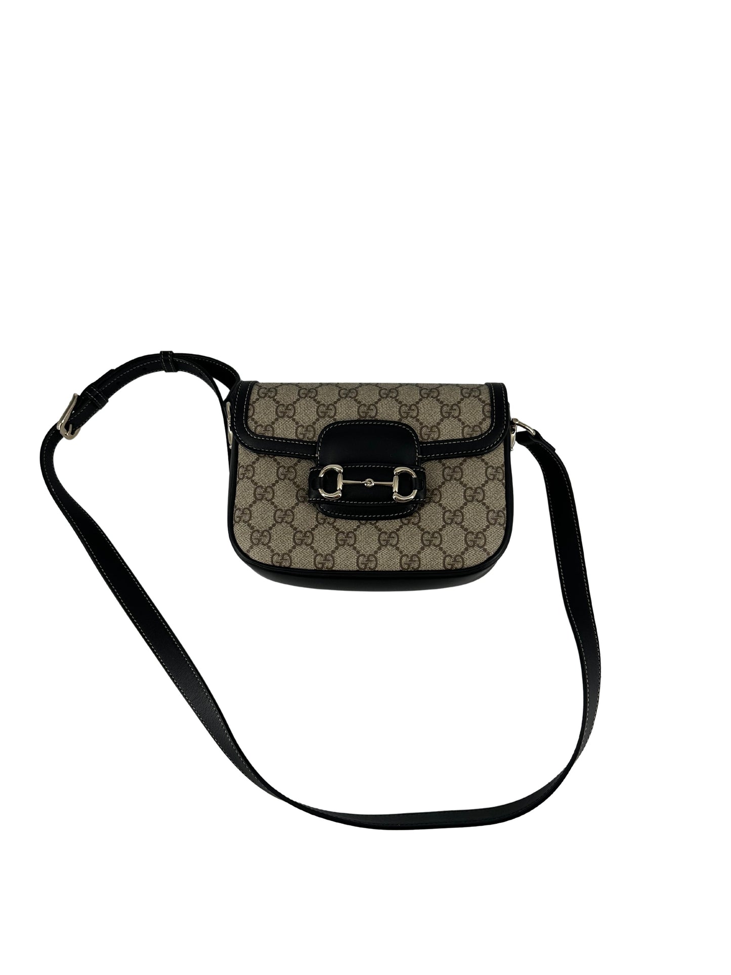 Gucci Horsebit, Black, Canvas, shoulder