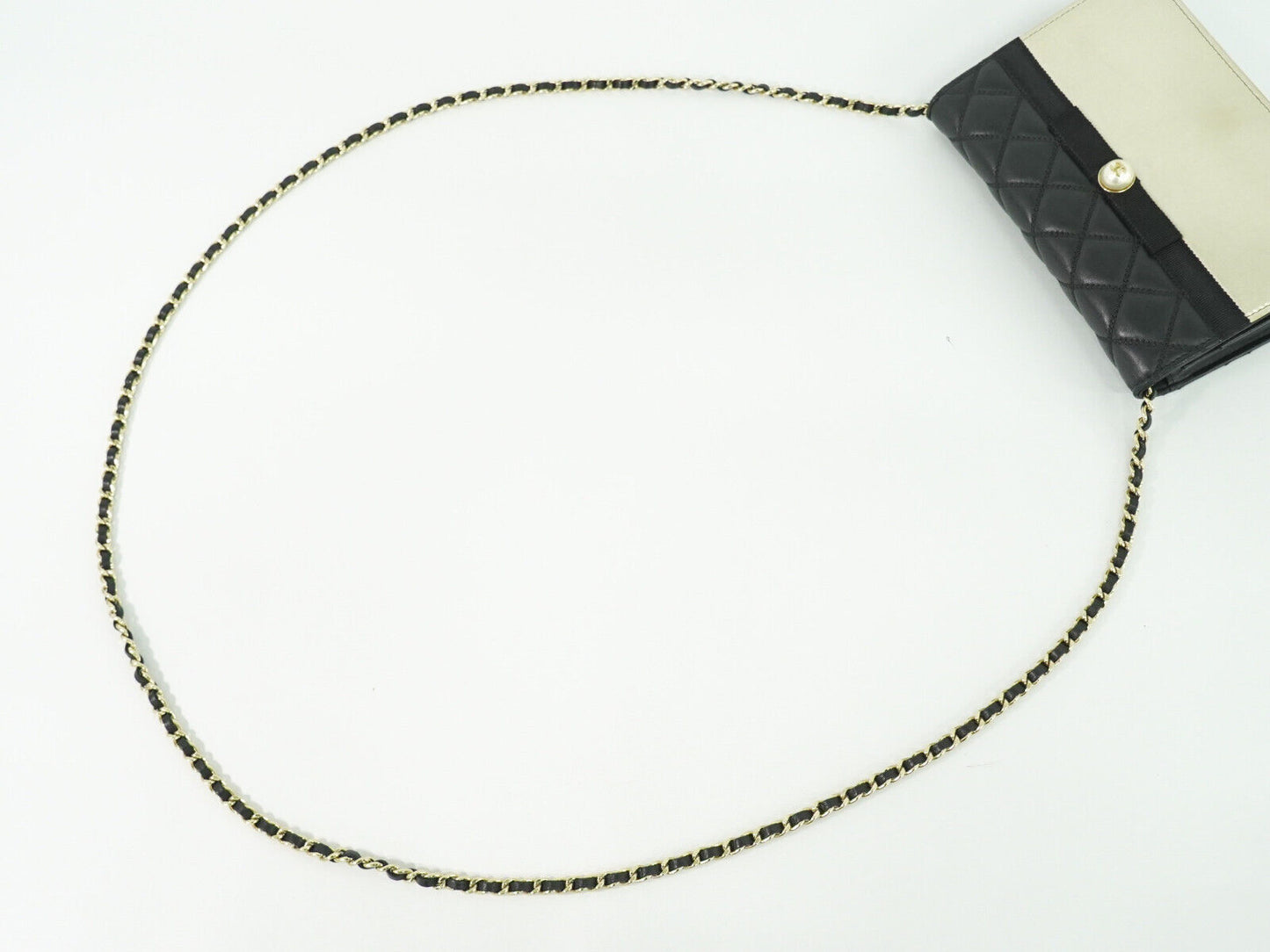 Chanel Wallet On Chain, Black, Leather, wallet