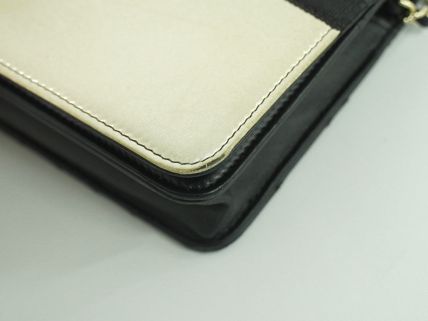 Chanel Wallet On Chain, Black, Leather, wallet